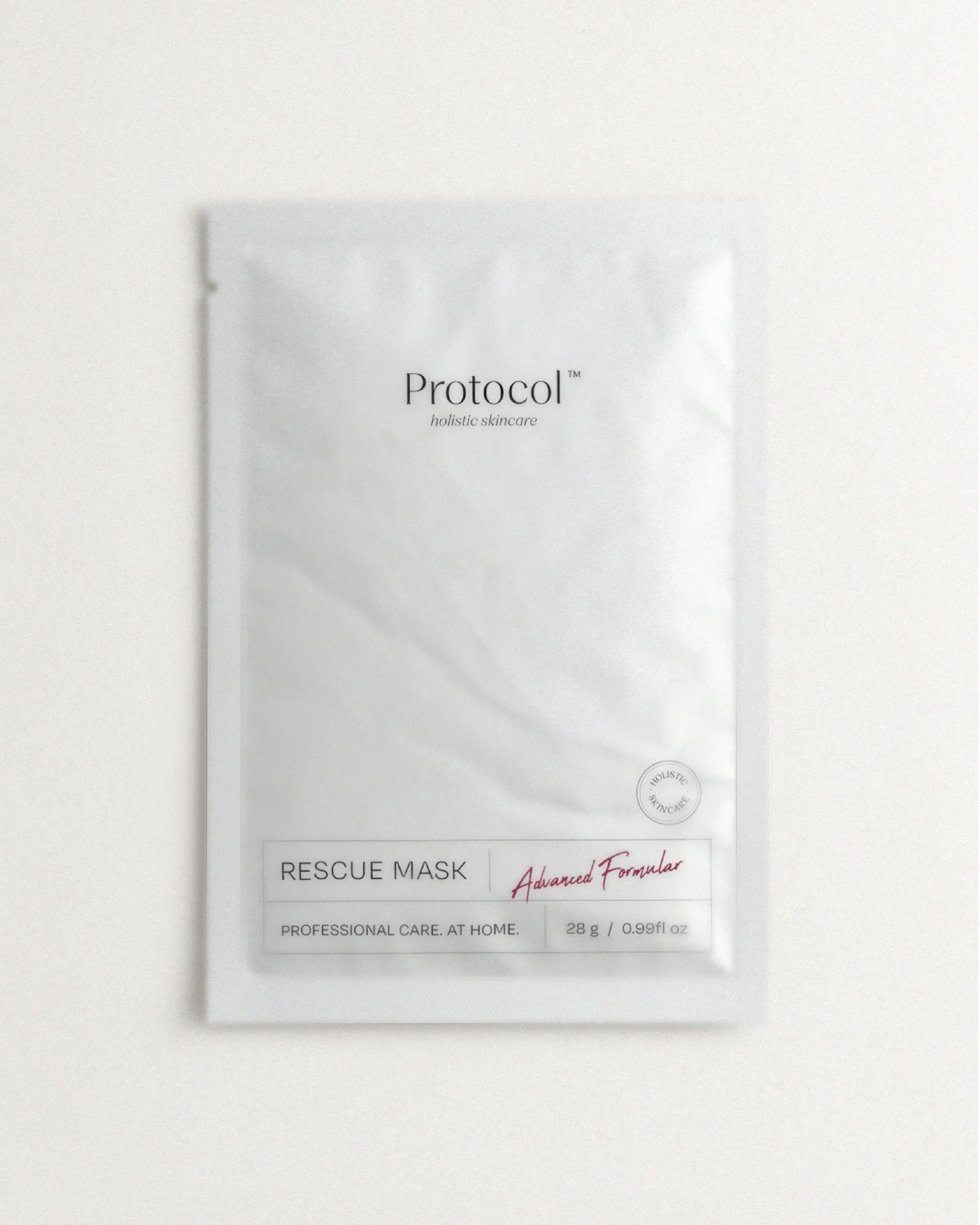 Protocol Rescue Mask. Sheetmask, professionel ansigtspleje