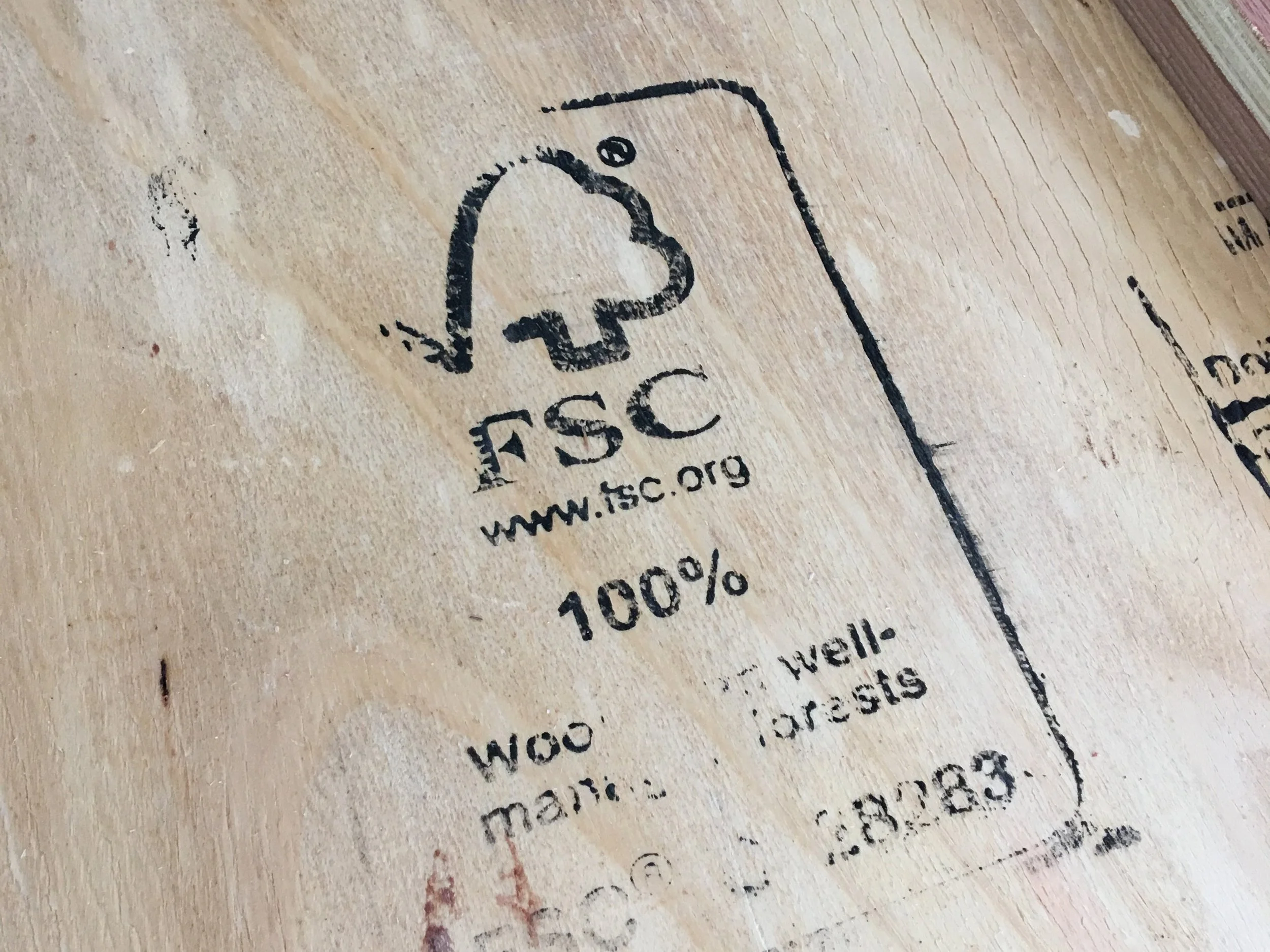 FSC-certified timber boards ready for use in a tiny home.
