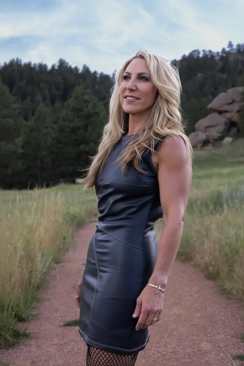 Lisa Fierer standing on a mountain trail with a forest backdrop.