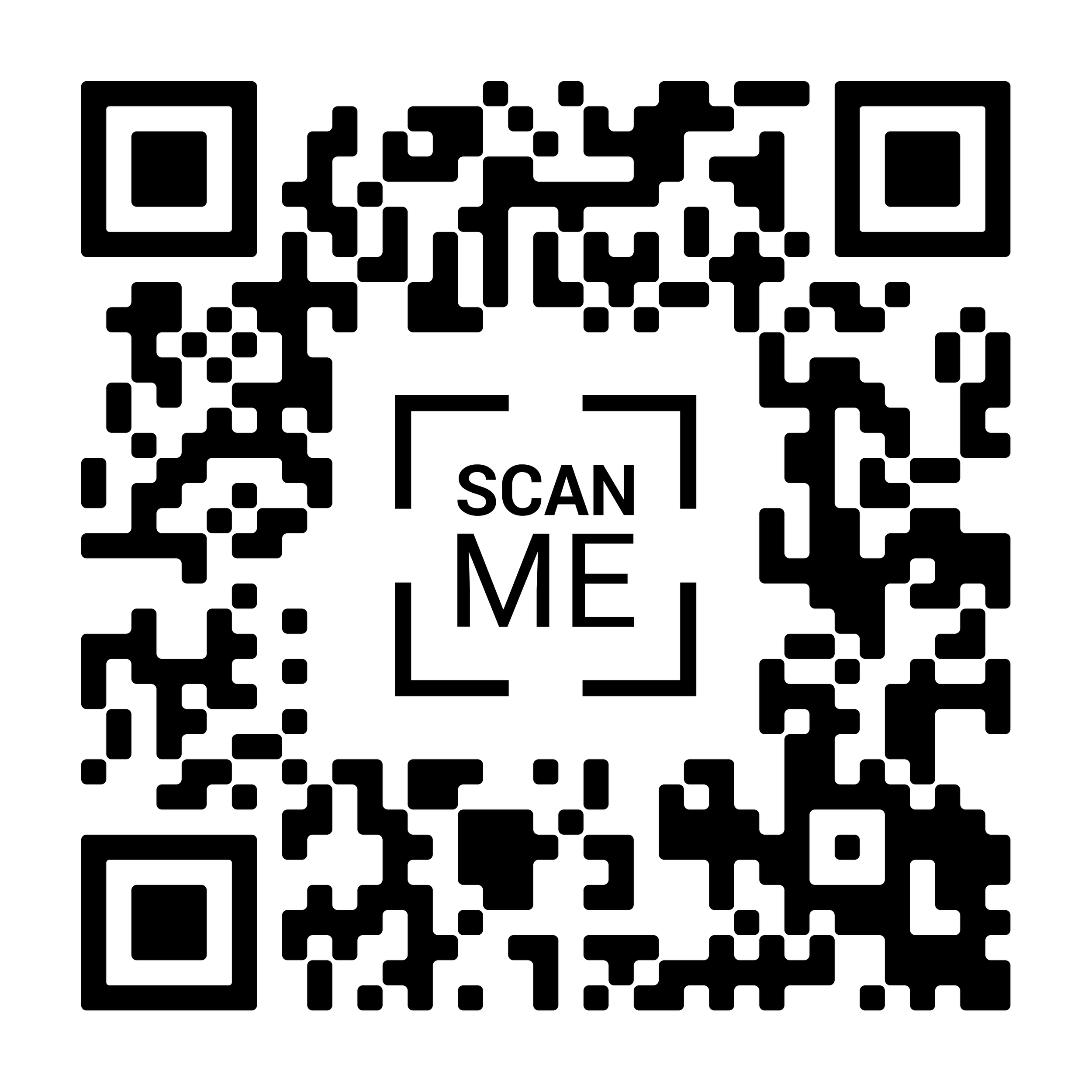 QR code with the words 'SCAN ME' inside a rectangle below.