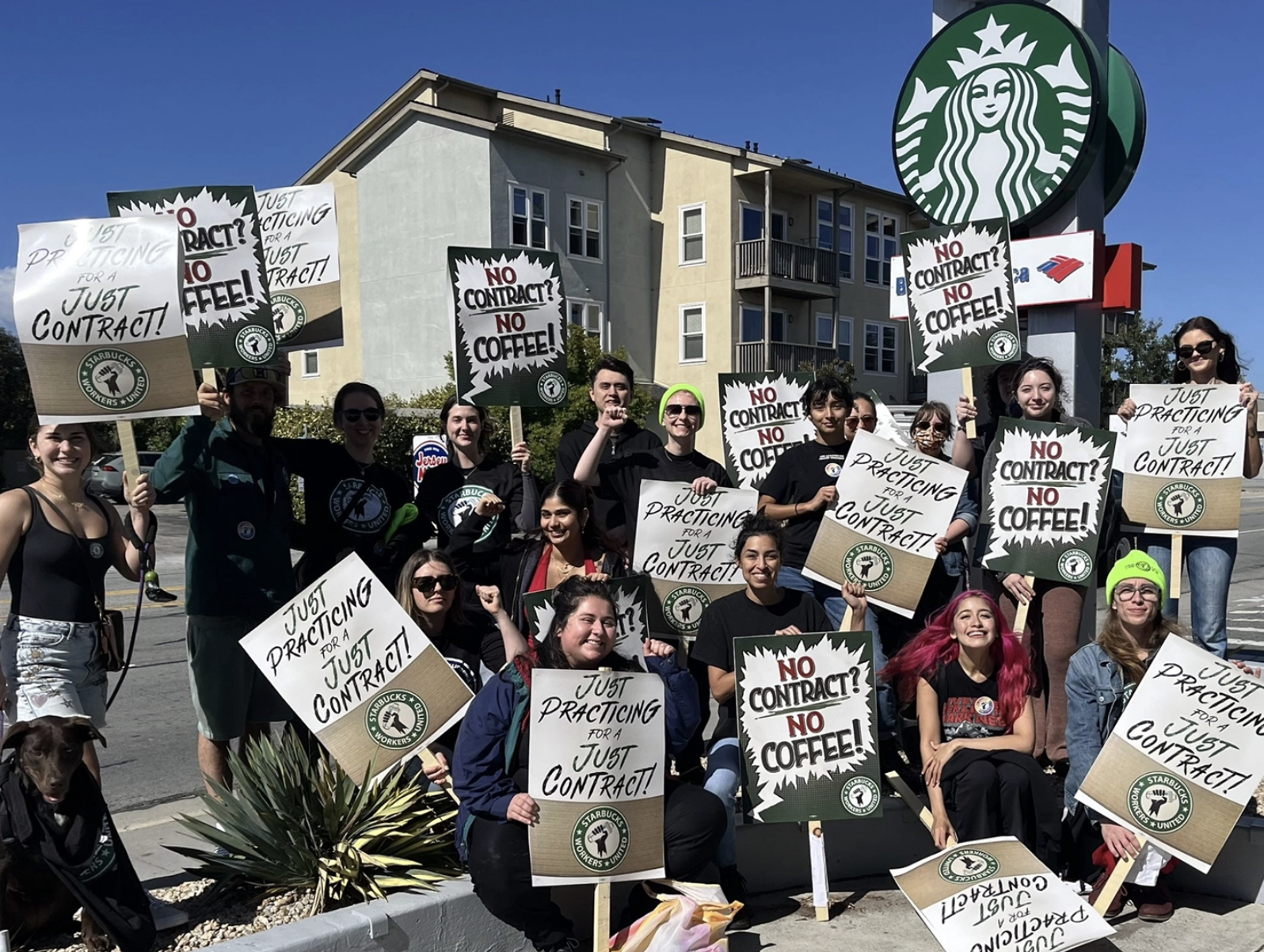Starbucks strike - no contract, no coffee