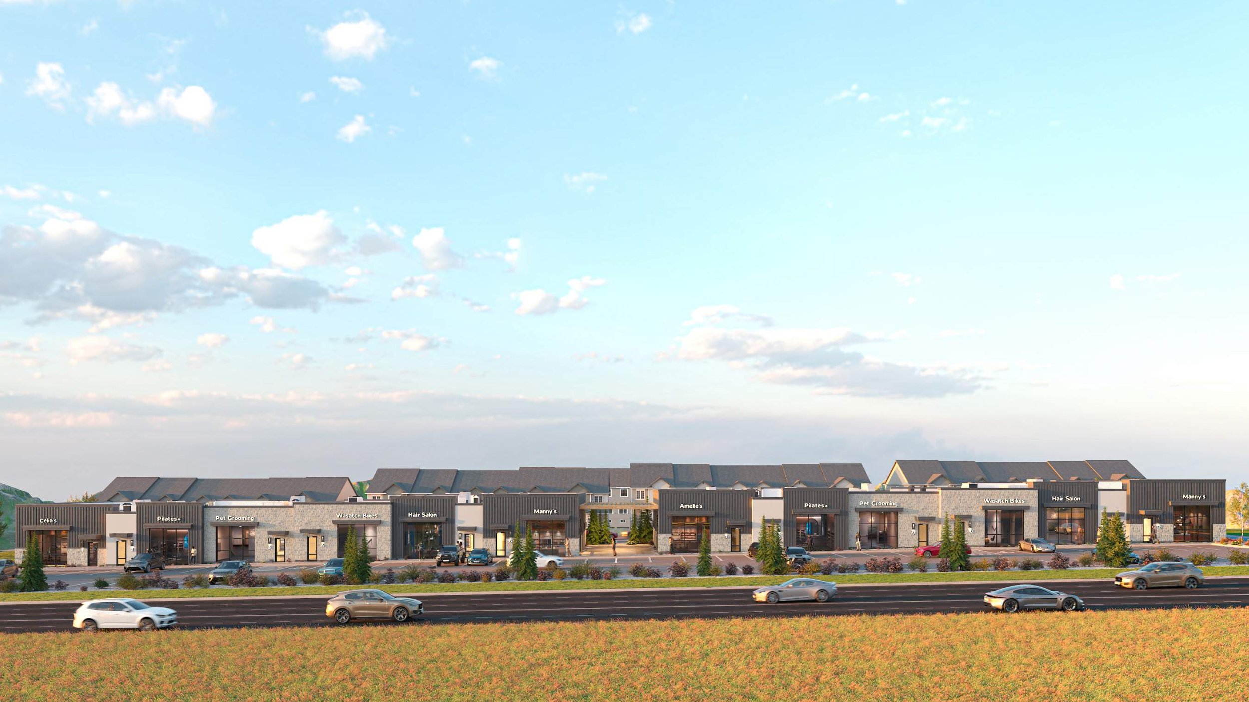 Straight view from State Highway 40 in Heber City, Utah