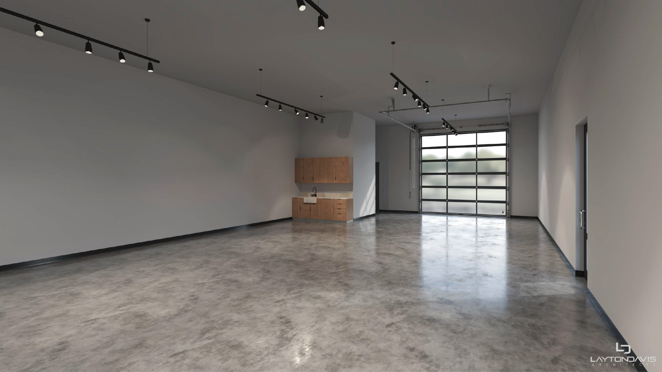 Interior looking towards rear of unit