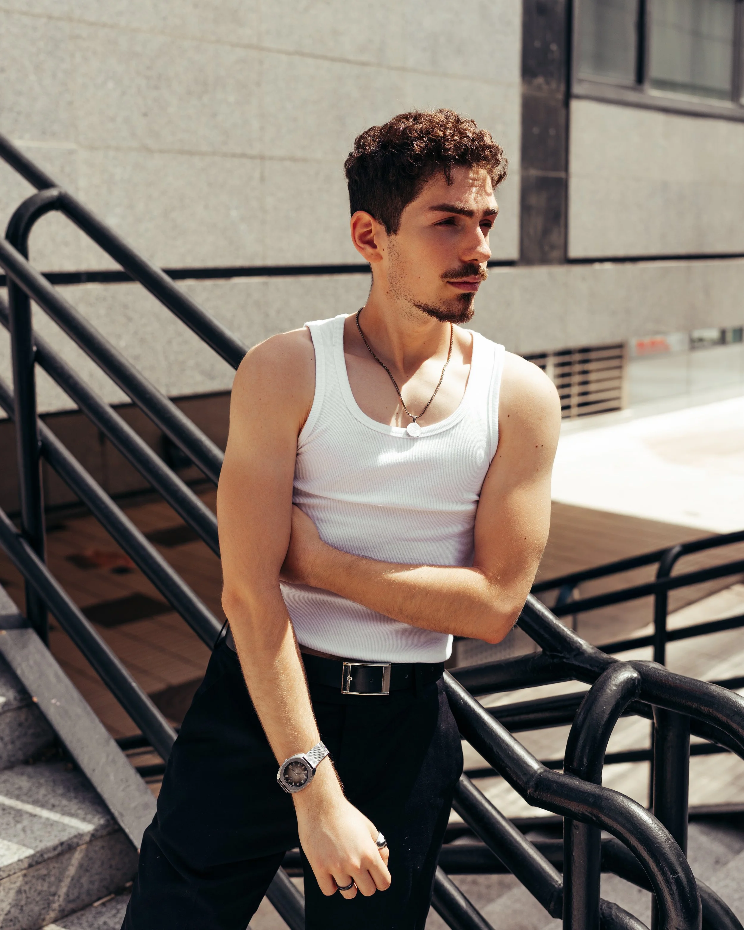 Outdoor fashion campaign – male model street style · fashion film & photography Madrid