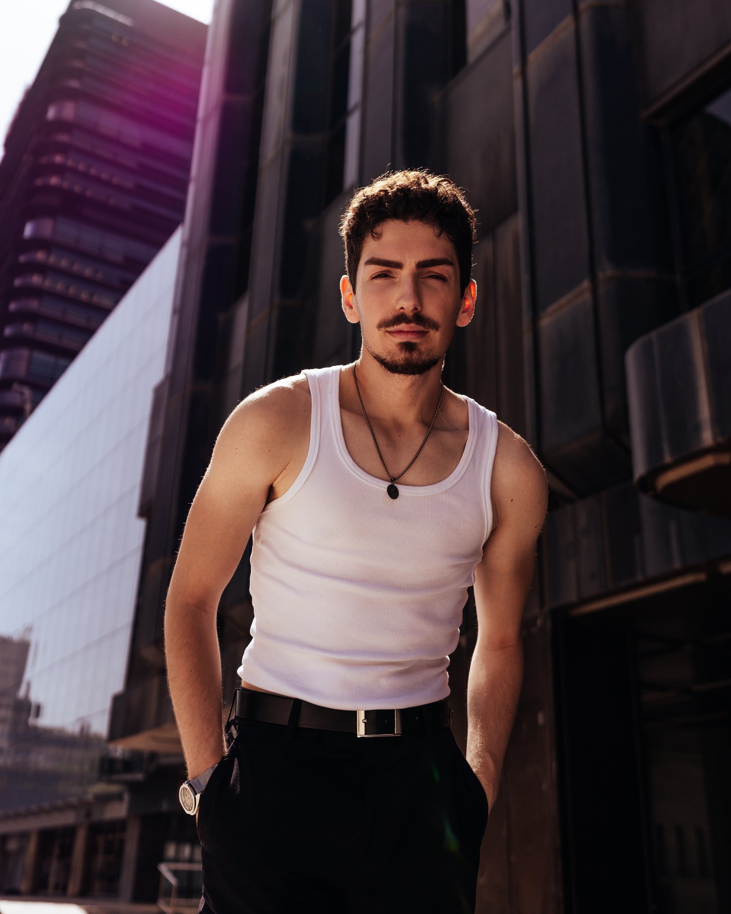 Outdoor fashion campaign – male model street style · fashion film & photography Madrid