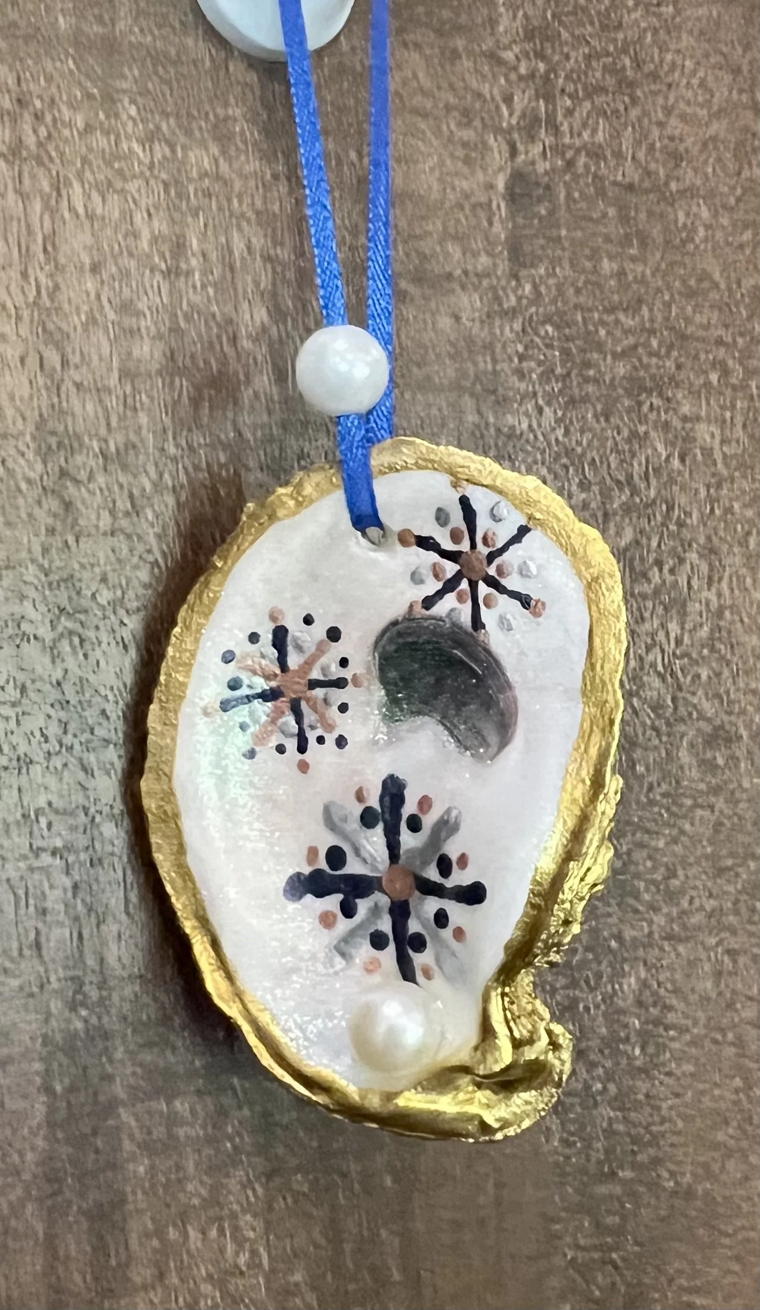 Oyster Shell Snowflake Ornament