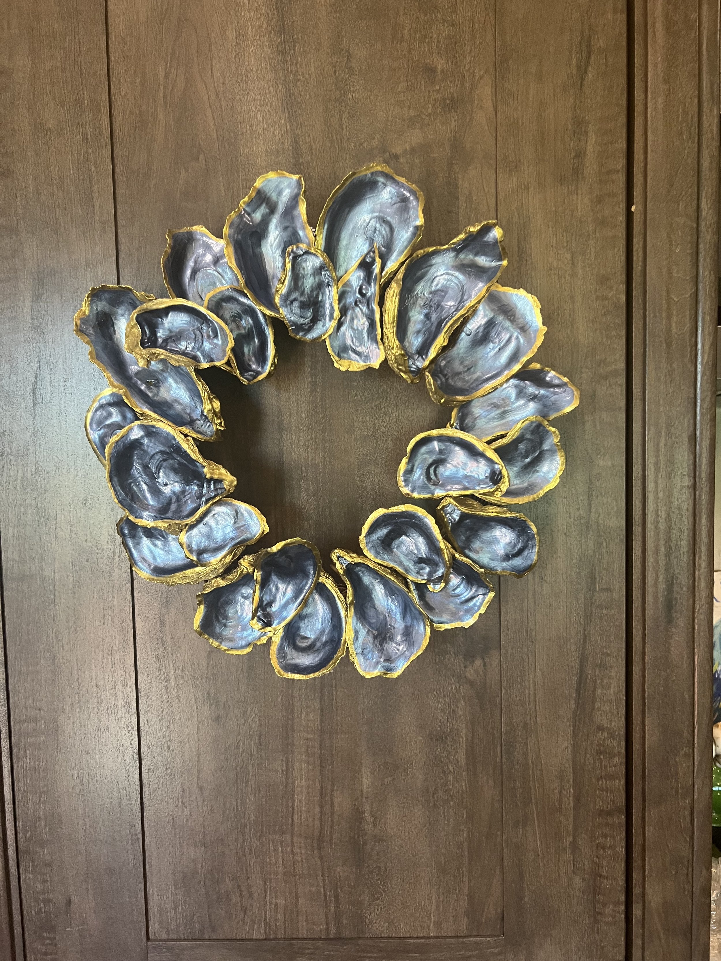 Hand Painted Oyster Shell Wreath