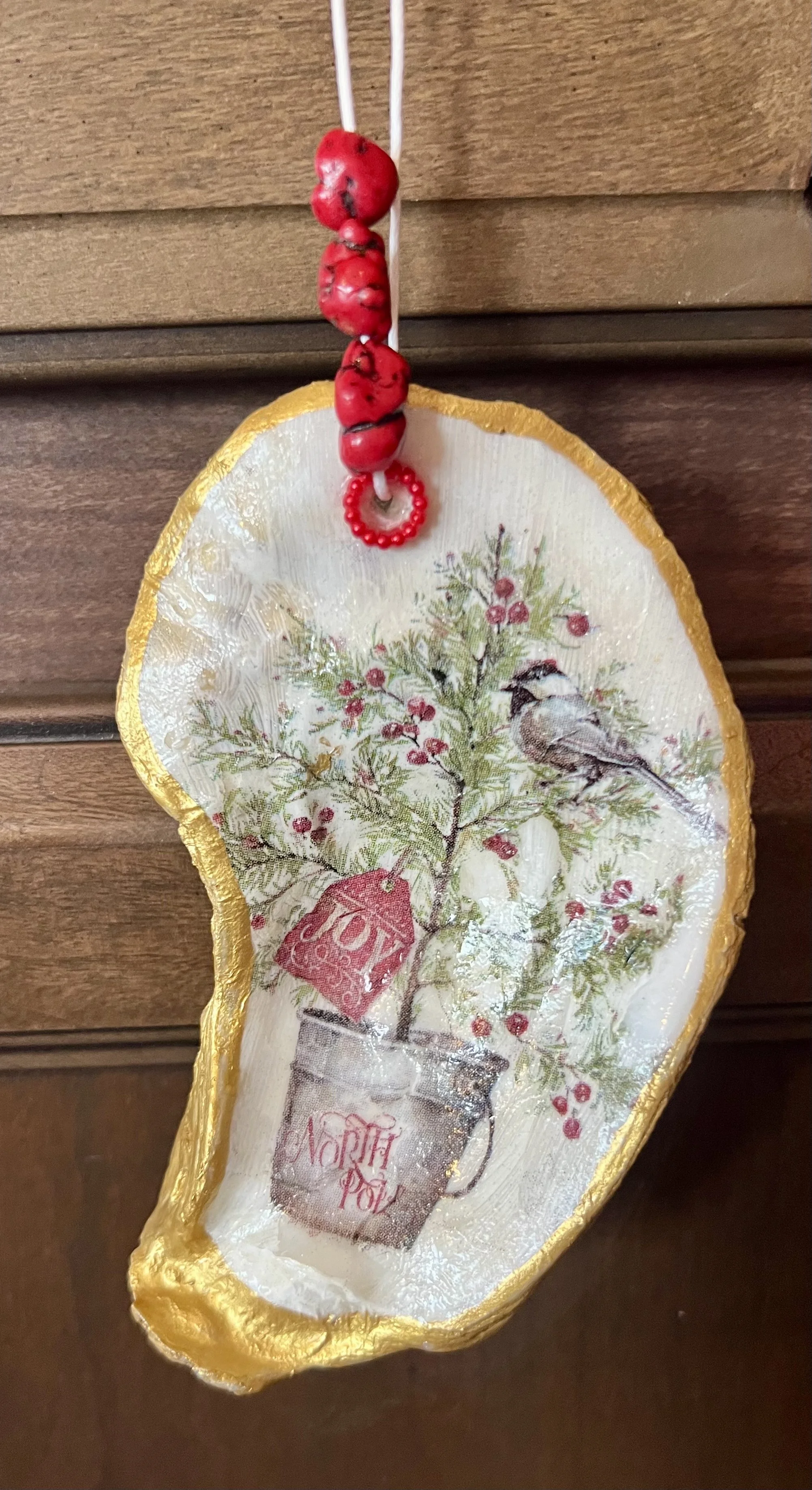 Oyster Shell Christmas Ornaments