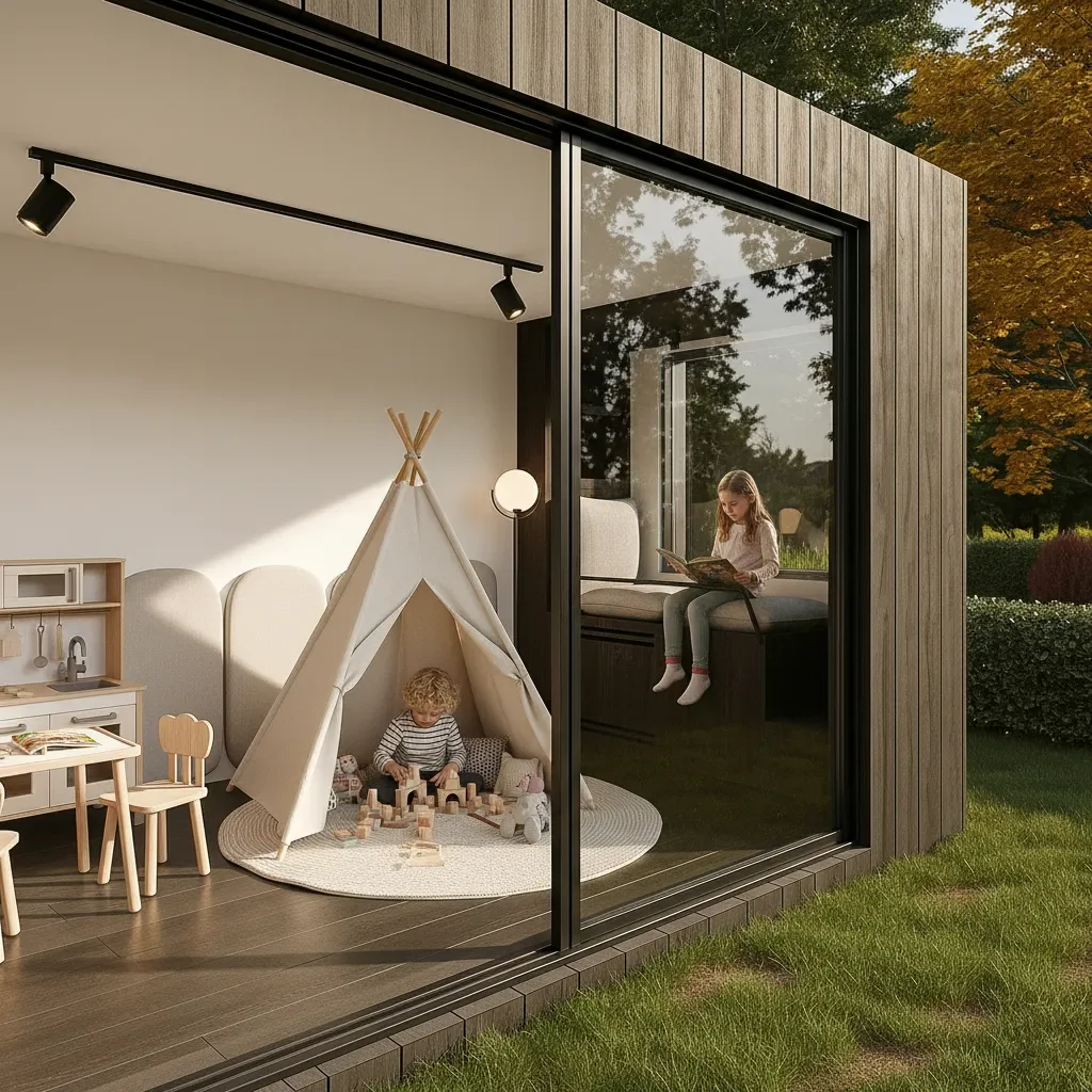 NOOK Play Exterior Madera Negro Termotratada cuarto juegos infantil.webp