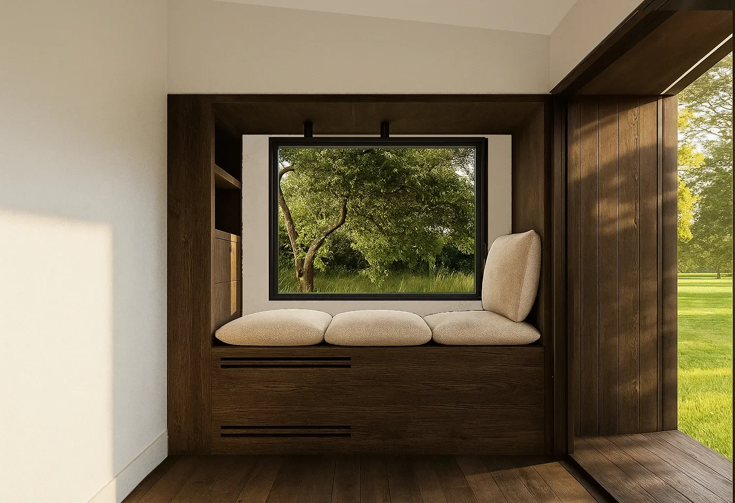 NOOK Base: Laminate Wooden Finish: Nudos Dark