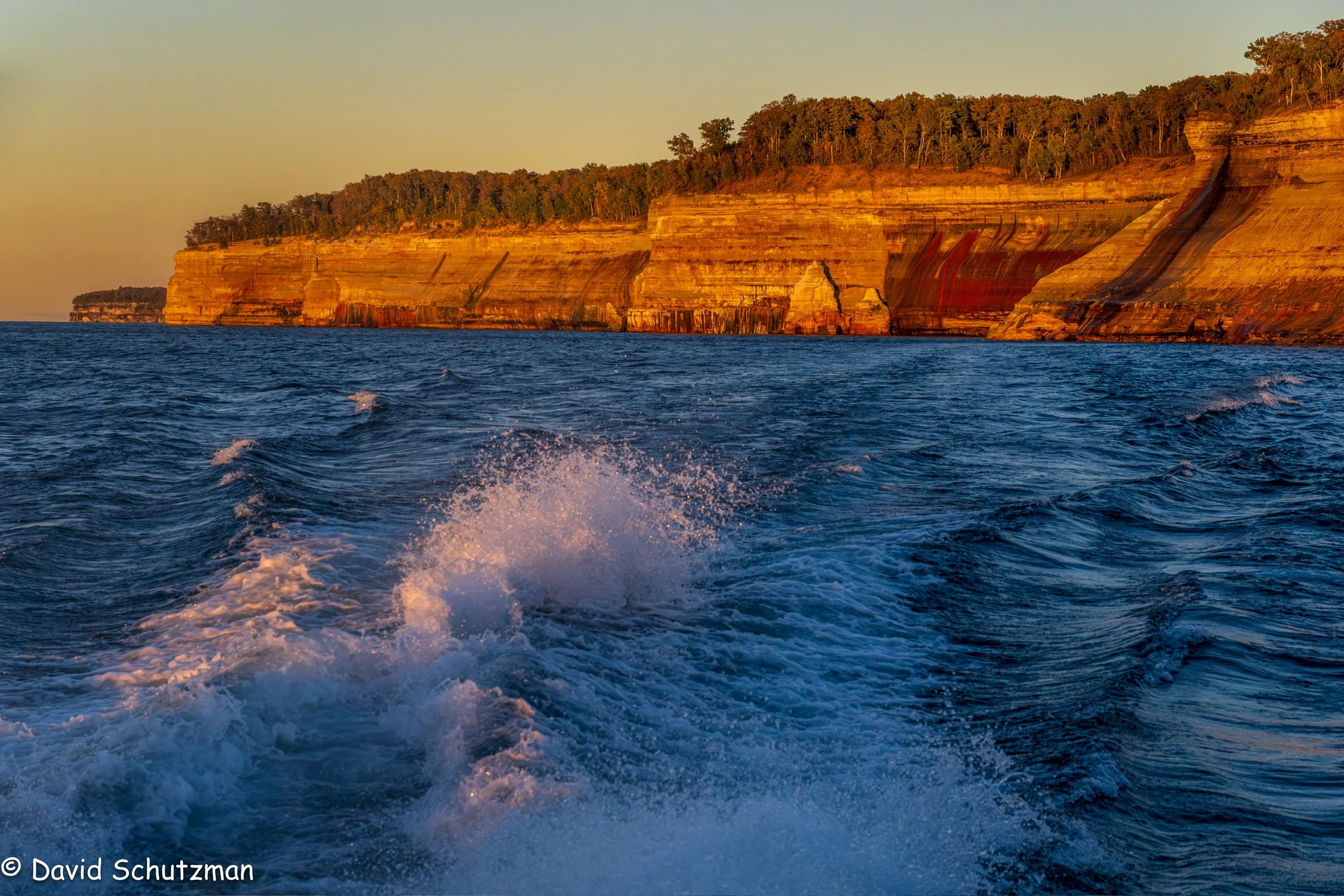 Pictured Rocks Michigan in the beautiful sunset light