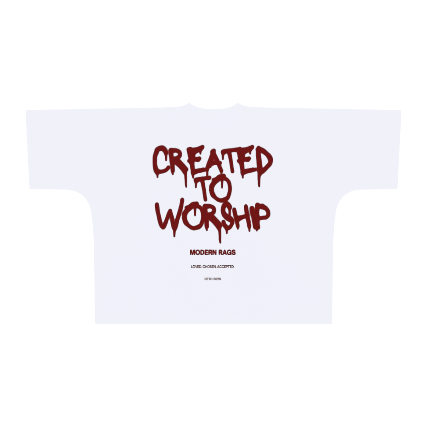 CREATED TO WORSHIP — OVERSIZED TEE