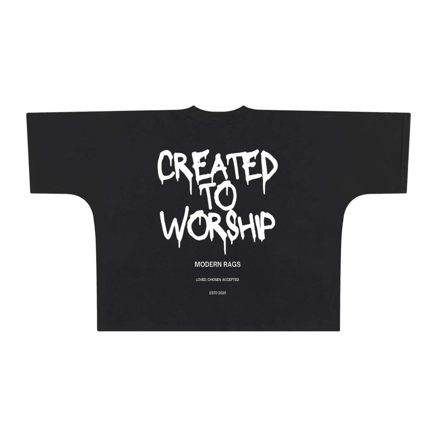 CREATED TO WORSHIP — OVERSIZED TEE