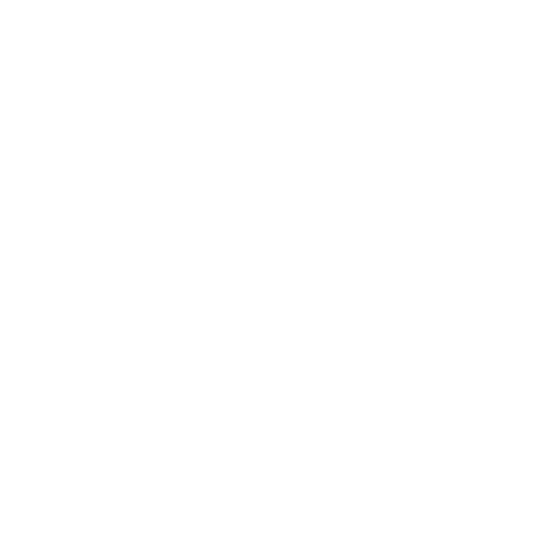 White Q graphic on black background