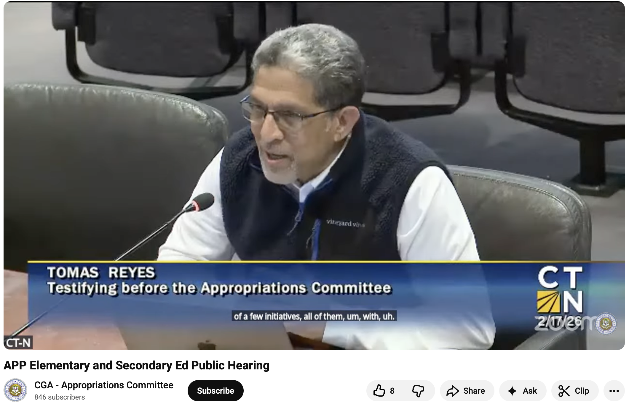 Tomas Reyes advocating for public education