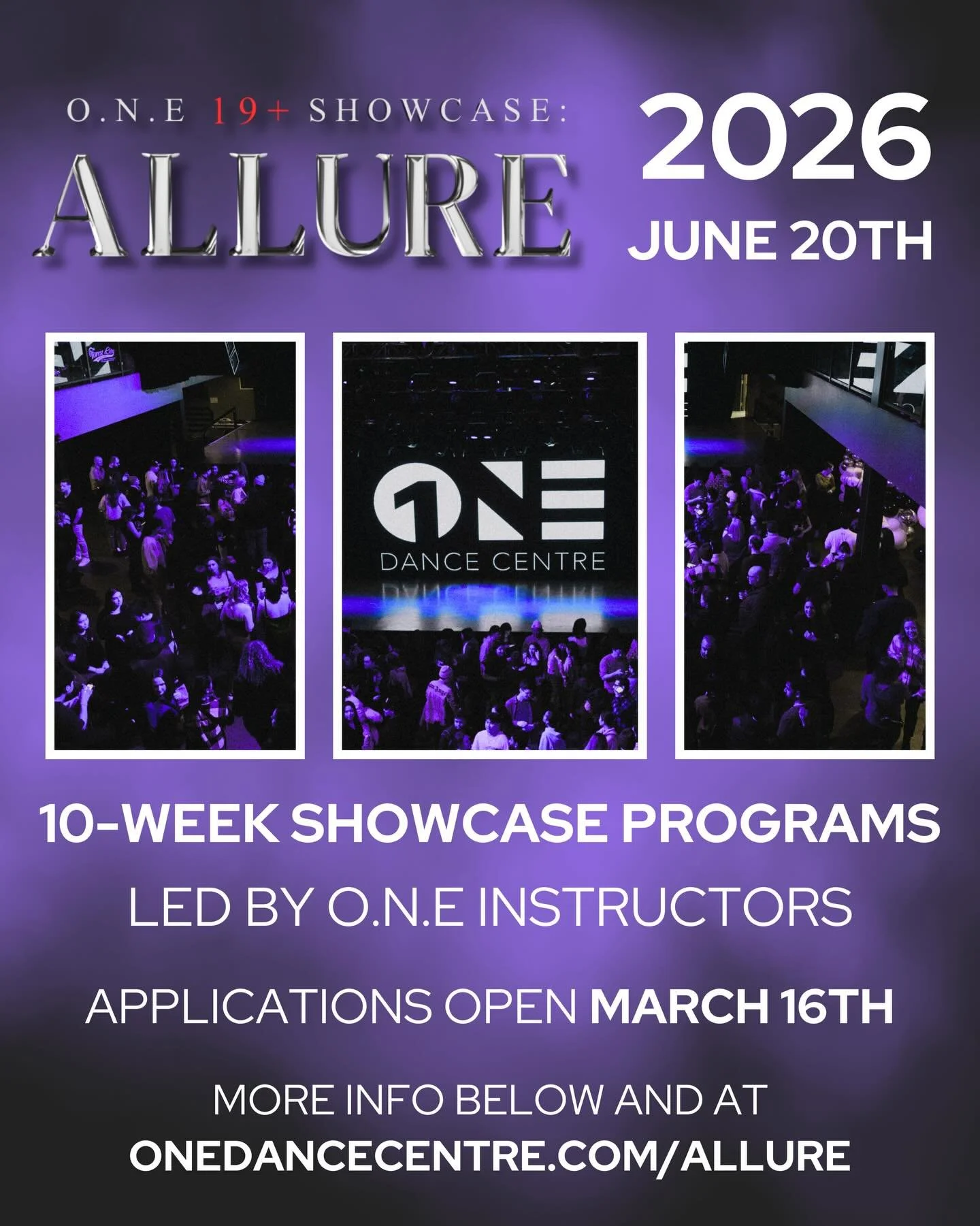 &ldquo;What is ALLURE&hellip;?&rdquo; 👀

It&rsquo;s the theme of this year&rsquo;s 19+ showcase, coming back on June 20th!

Our 19+ showcase brings together O.N.E instructors, teams and dancers for an incredible night of dance&hellip; and you could 