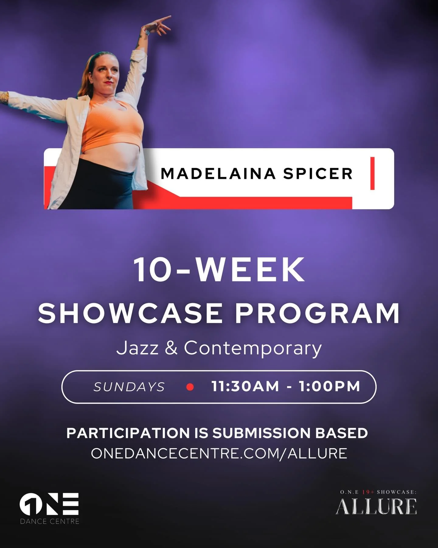 ALLURE: 10-Week Showcase Program (Starting in April) 💜

Jazz &amp; Contemporary with @madelainadespice 

📝 Description:

The set is all about witchy vibes: Dark, a little spooky and more than a little sass.

It&rsquo;s the season of the witch.

📊 
