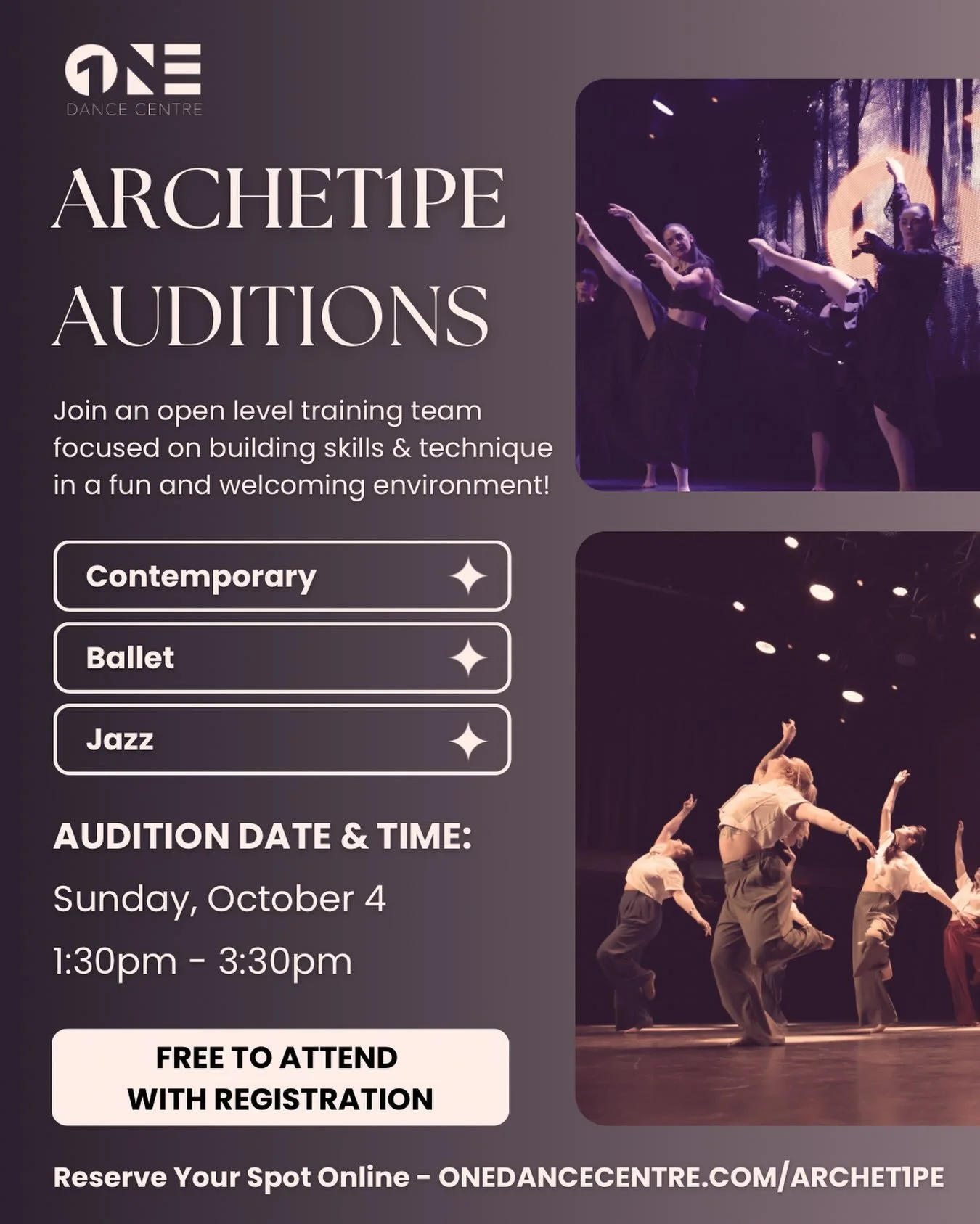 Introducing&hellip; ARCHET1PE 👀

ARCHET1PE is a ballet, jazz and contemporary focused training team open to all! 🙌

This team will focus on building skills and technique in a fun and welcoming training environment.

📍Auditions will take place at t