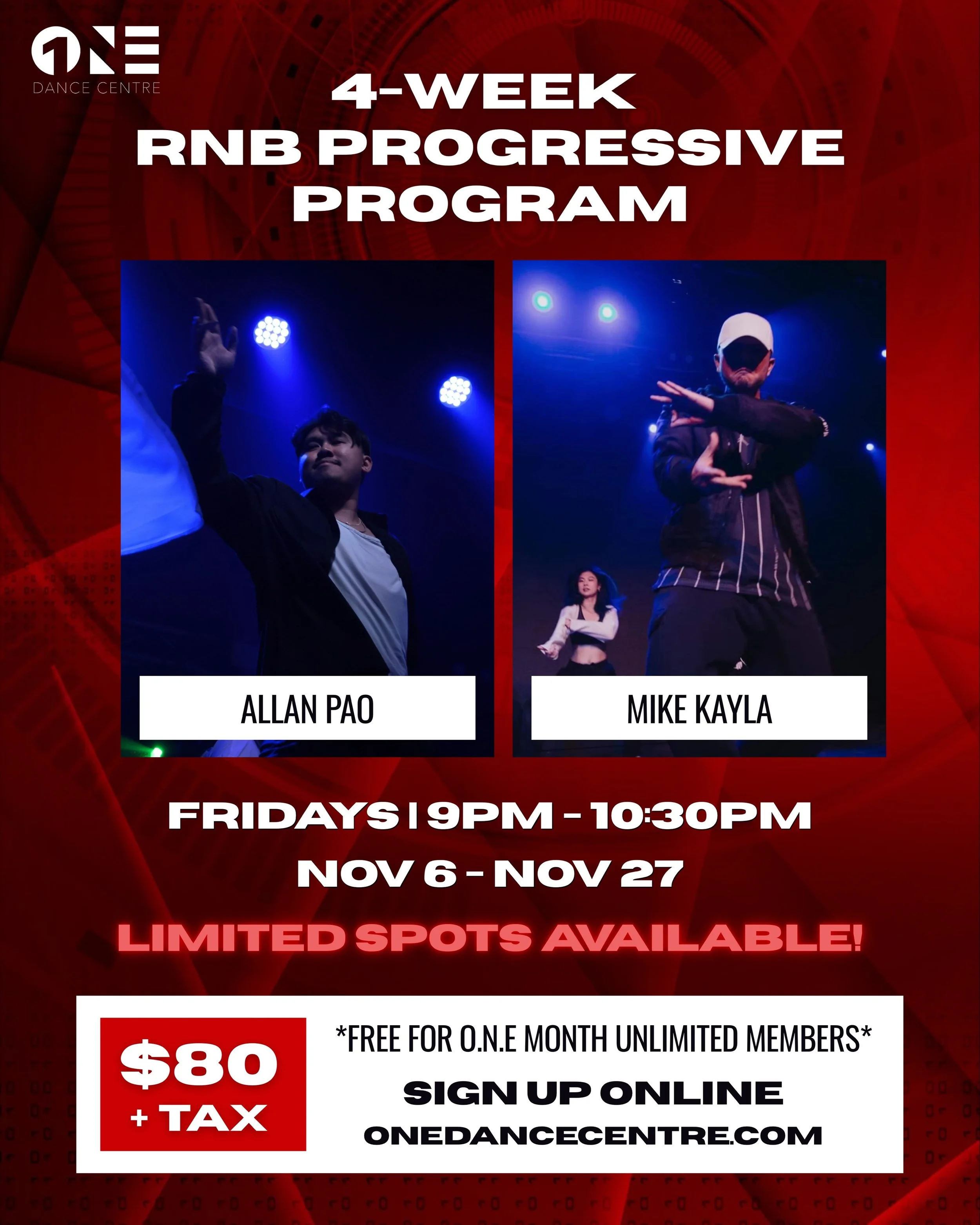 📣 PROGRAM ANNOUNCEMENT!

We&rsquo;re excited to announce a 4-Week RnB Progressive Program led by Allan Pao &amp; Mike Kayla! ❤️&zwj;🔥

Over four weeks, you&rsquo;ll get to learn, grow, and dive deeper into RnB choreography with two amazing instruct