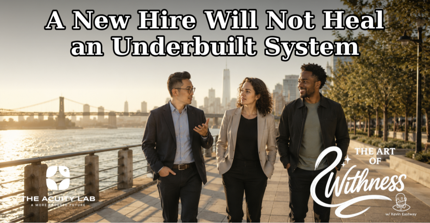 Edition No. 48 - A New Hire Will Not Heal an Underbuilt System