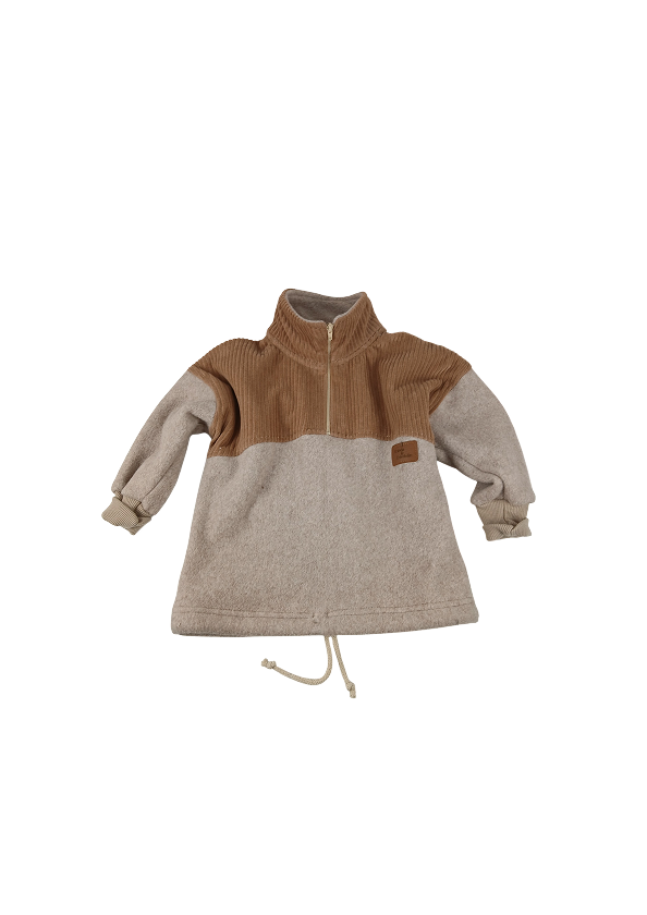 Fleecepullover mit Reißverschluss