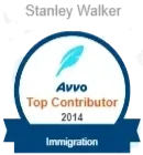 Award badge for Avvo Top Contributor 2014 in Immigration