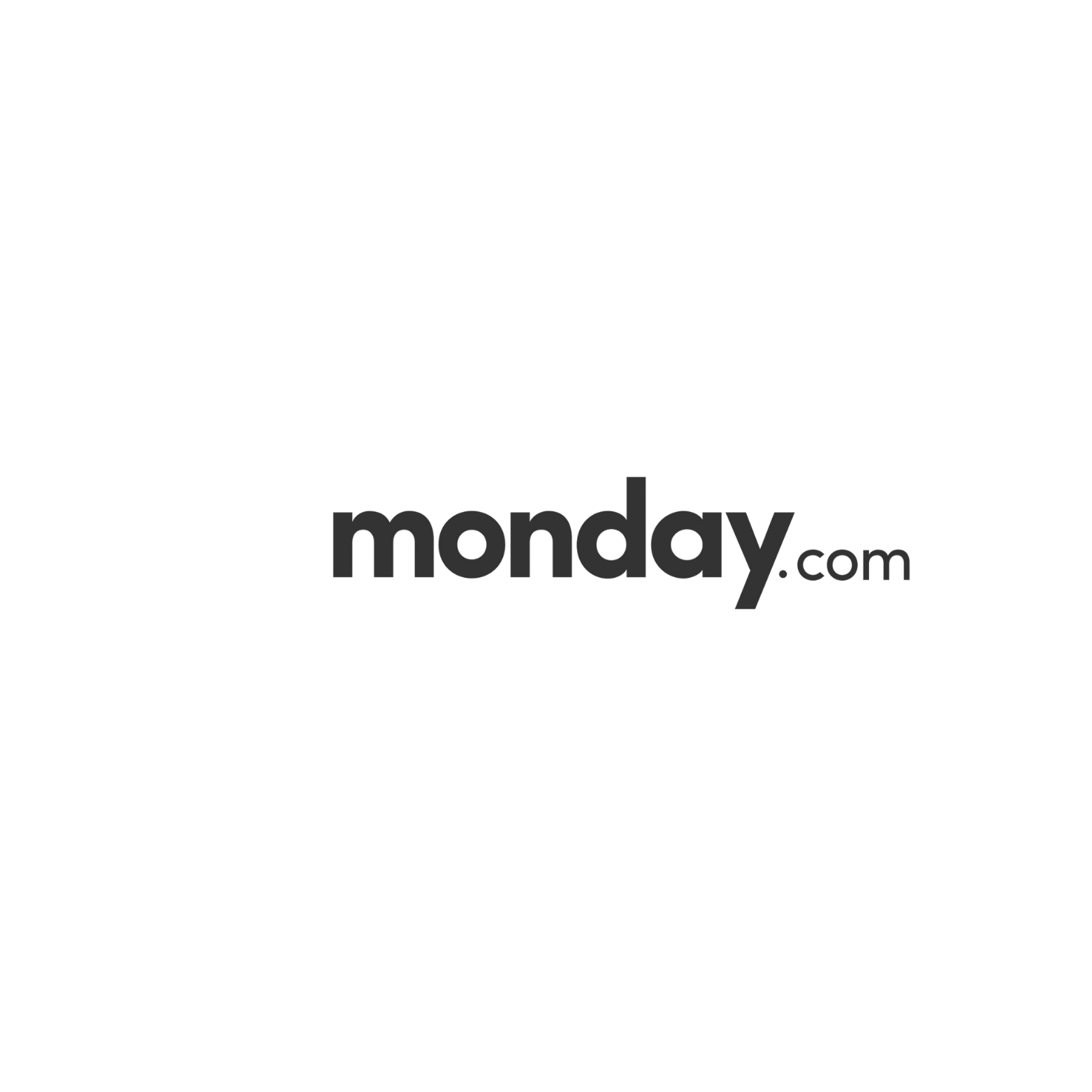A black silhouette of a bicycle with a person riding it, set against a black background with the 'monday.com' logo.