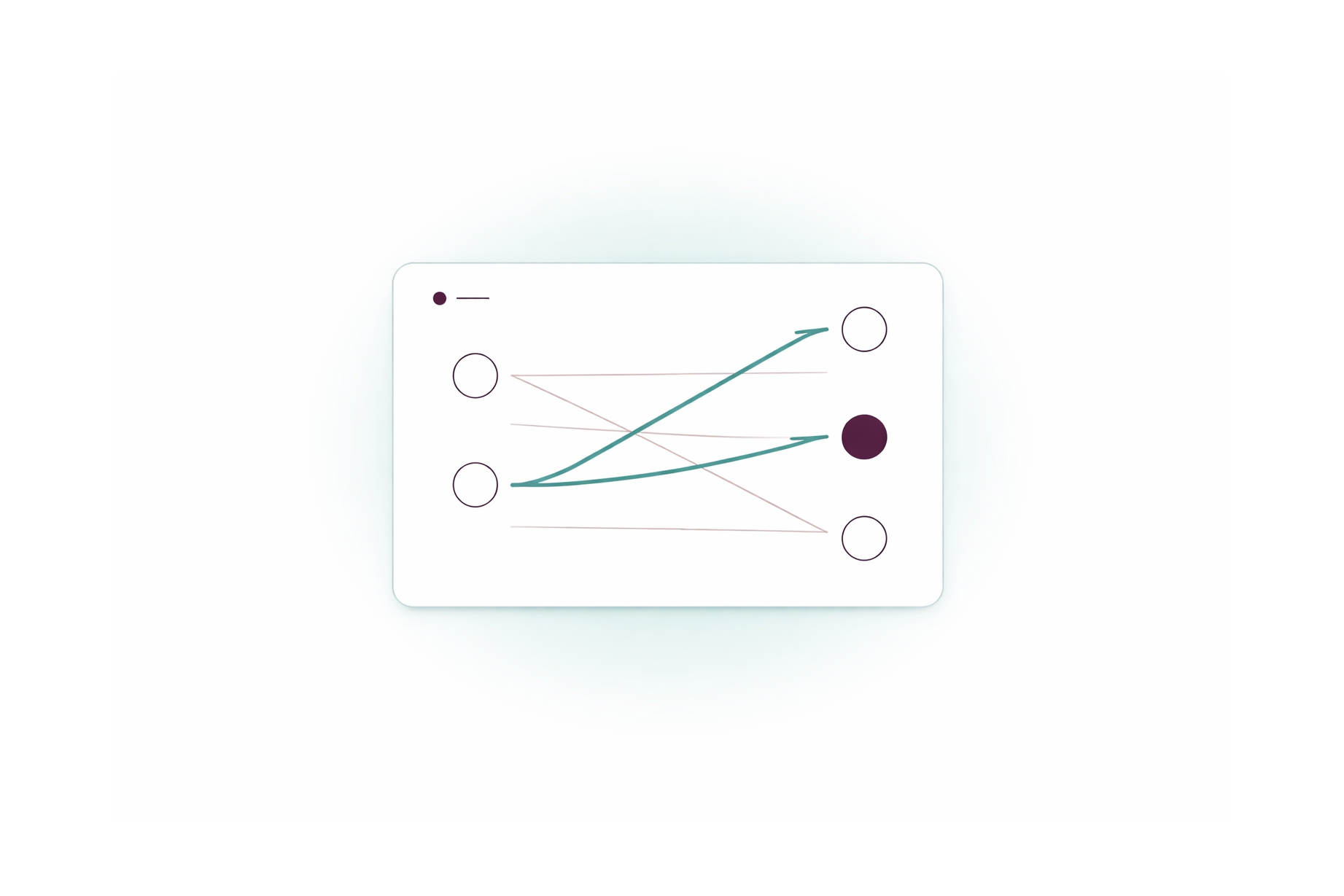 a simple vector image showing dots connected by teal lines