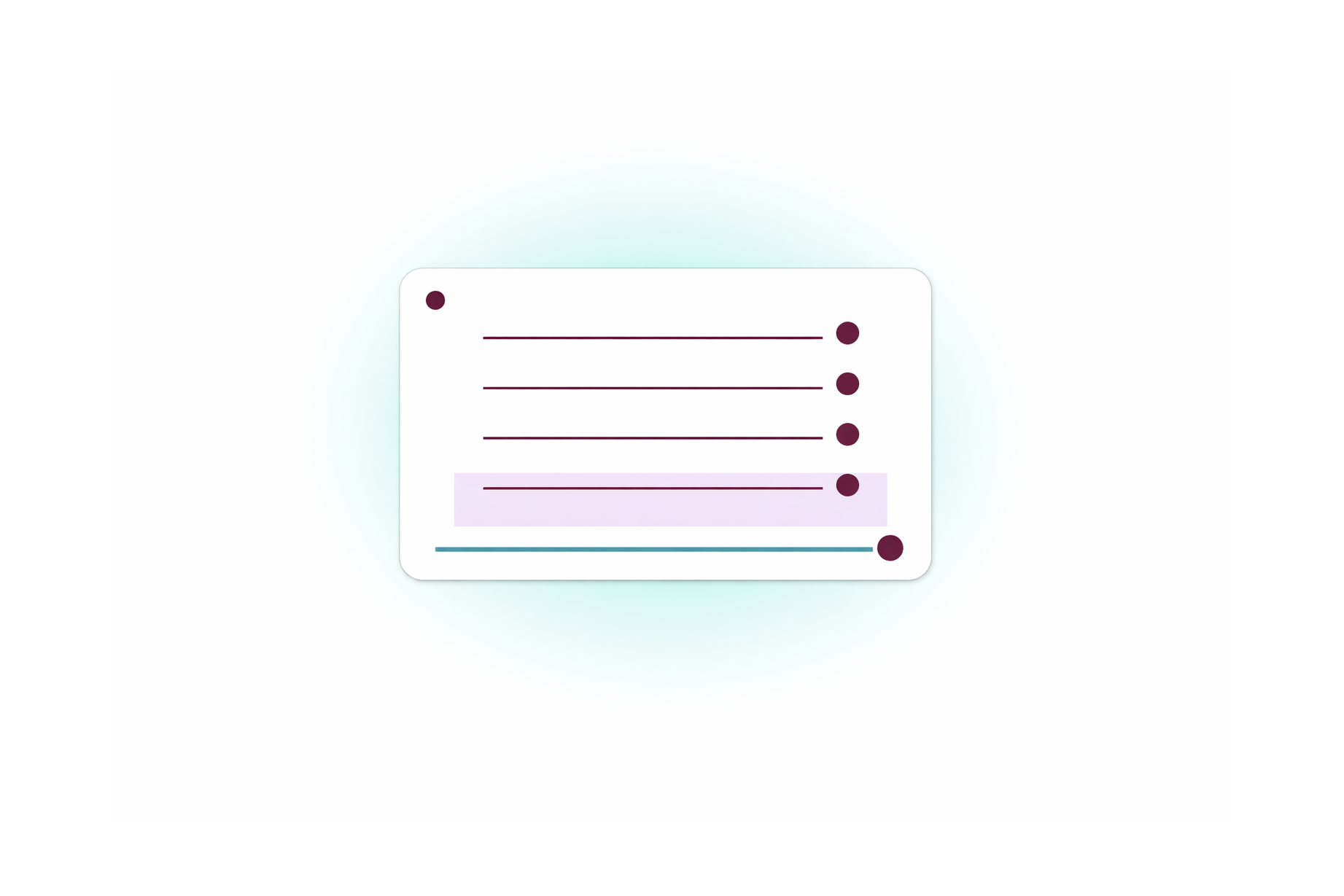 a simple vector image showing a bulleted list