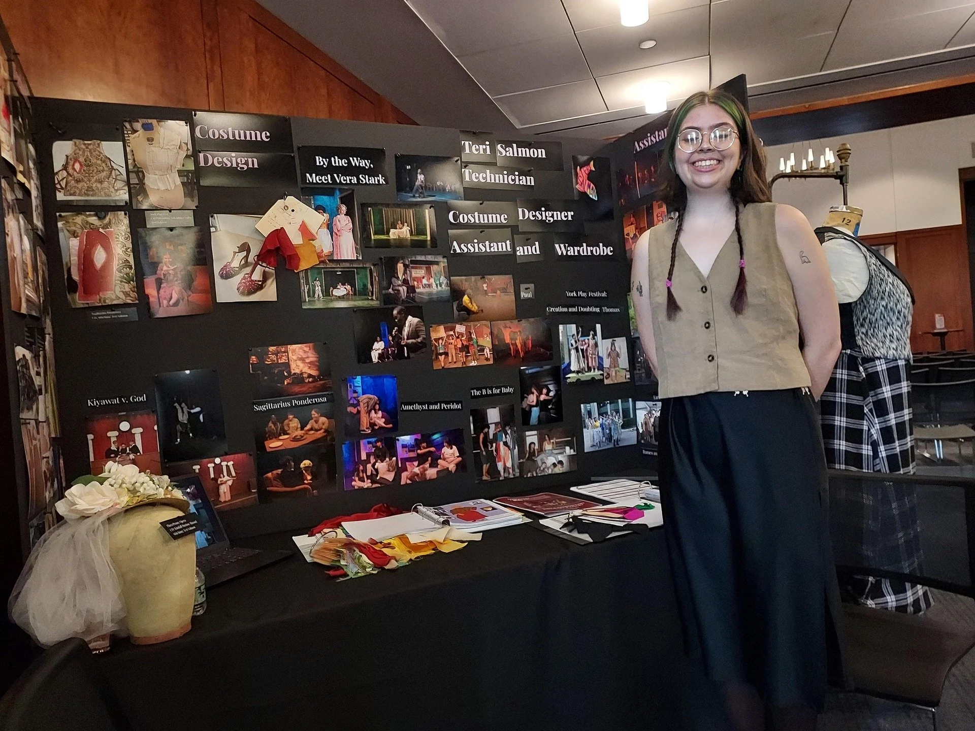 The Dorset Players are beyond proud of our very own Teri Salmon! She started doing costumes for the Players when she was still in High School and here is a pic of her Senior Showcase in College! Our Youth Scholarship winner is going to costume Broadw
