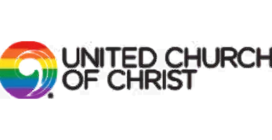 Logo for 'Unite for Equality,' featuring a rainbow-colored circle with a peace sign inside and black text next to it.