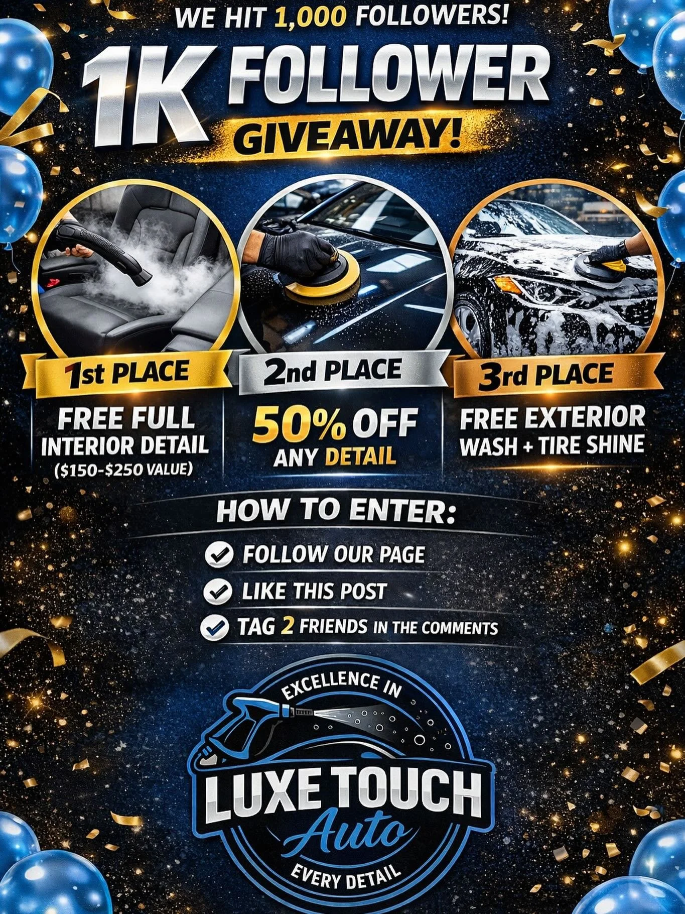 Extremely Thankful For All The Support Thus Far🙏🏼We Promised a Giveaway at 1K Followers &amp; You Guys Achieved It!! 

This Time We're Having 3 Winners!!🥇All You Have To Do Is The Following To Have Your Name Entered In This Giveaway For a Chance T