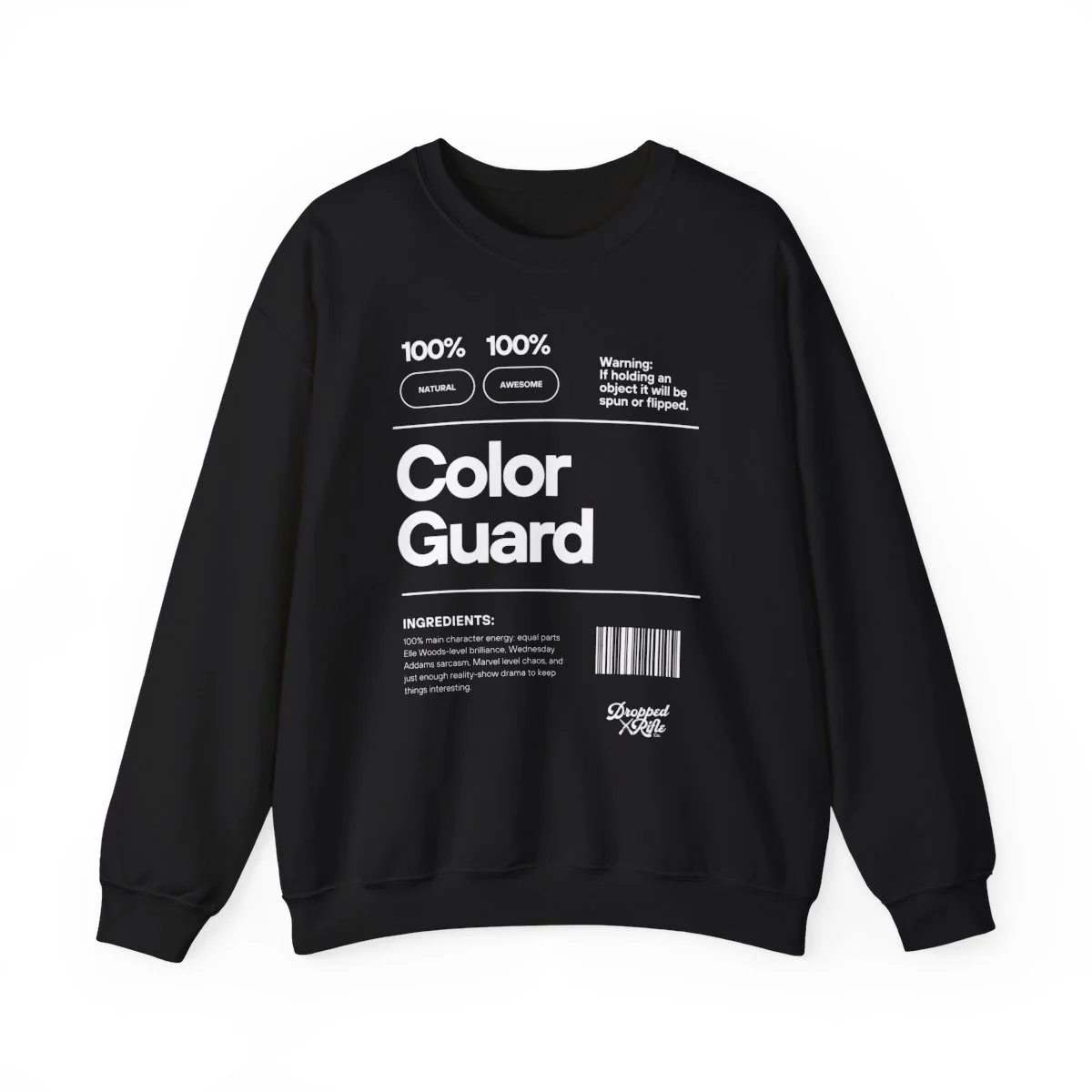 Dropped Rifle Co. - 100% Awesome - Color Guard Crewneck Sweatshirt