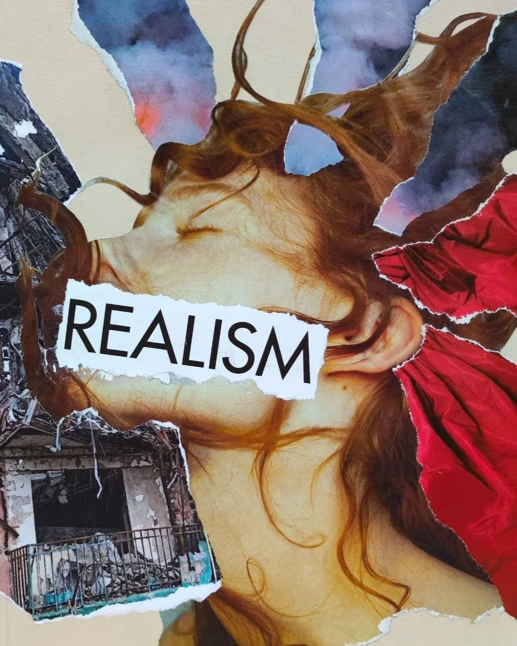 Ukrainian Realism,
collage,
33 x 38 cm (framed),
2023