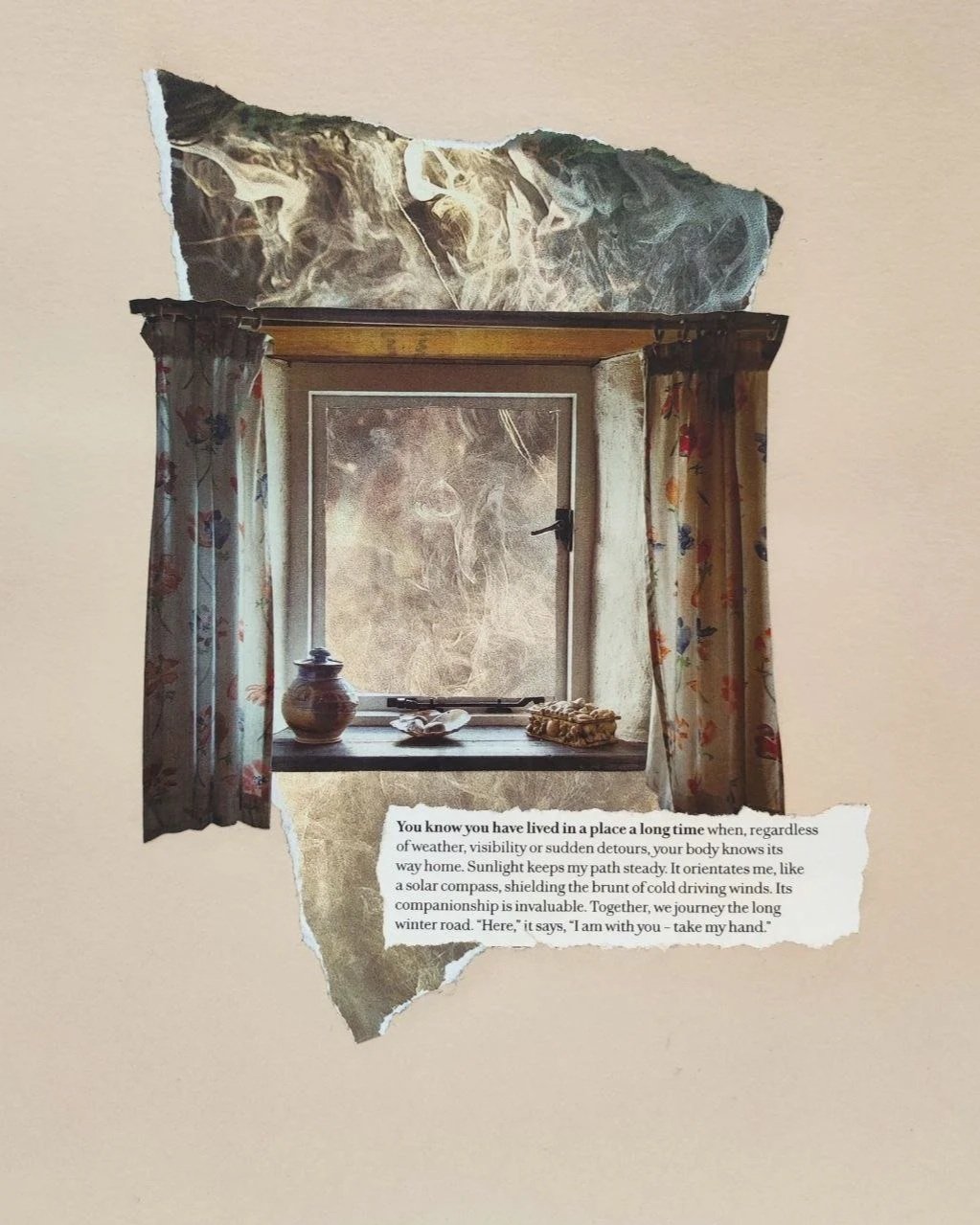 Your Body Knows Its Way Home,
collage,
33 x 38 cm (framed),
2022