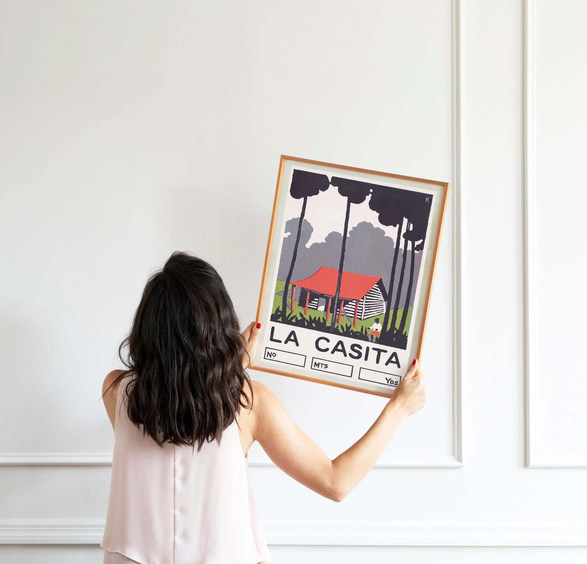 Vintage Art Print - Fabric Label by Edward McKnight Kauffer - The Little House Wall Art Print - La Casita