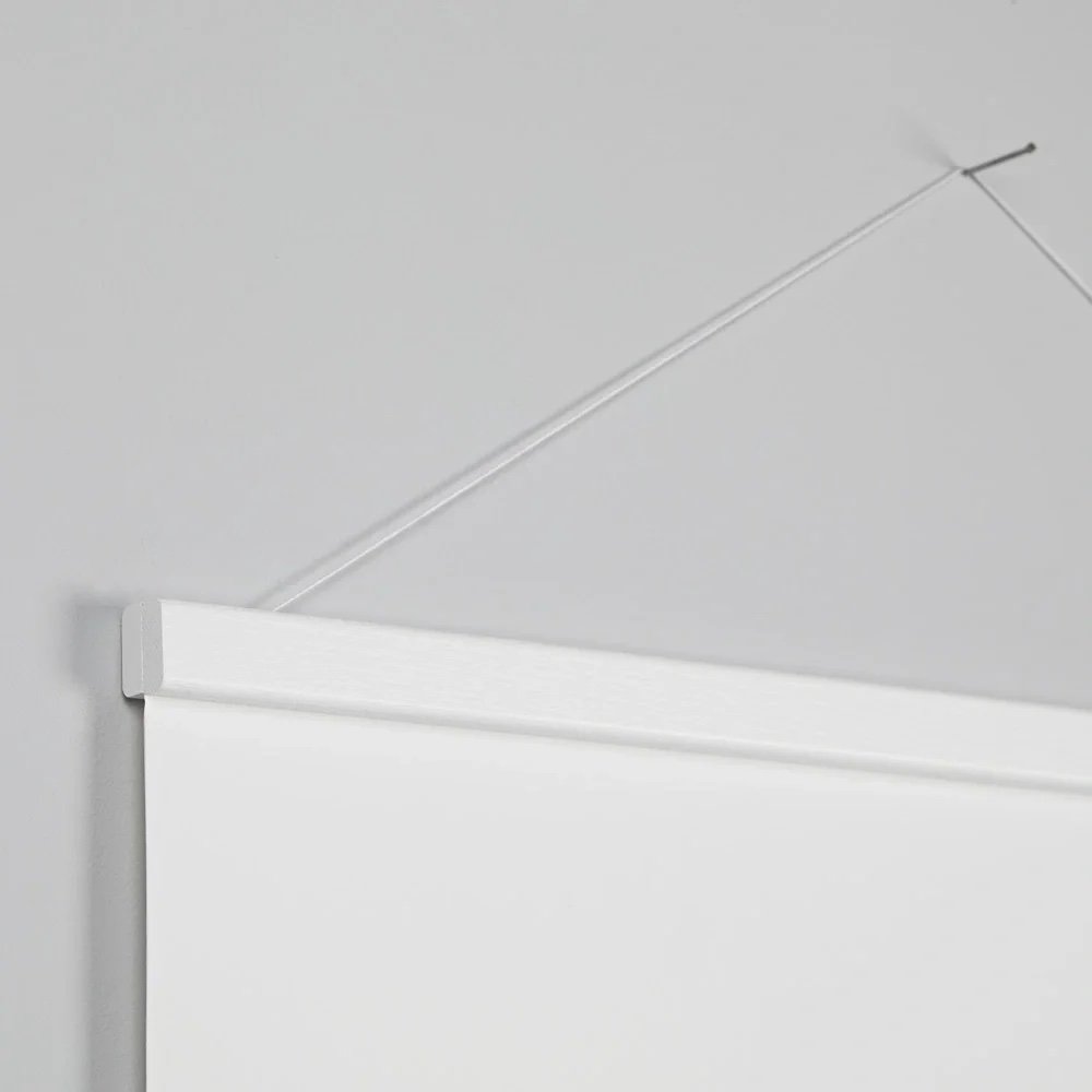 Magnetic Wood Poster Hanger - White