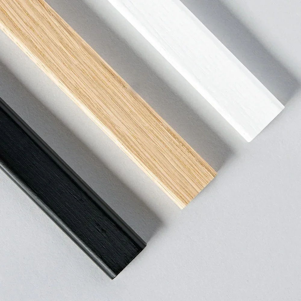 White magnetic wooden poster hanger | Ready to hang affordable frame for prints and art | Wooden frame