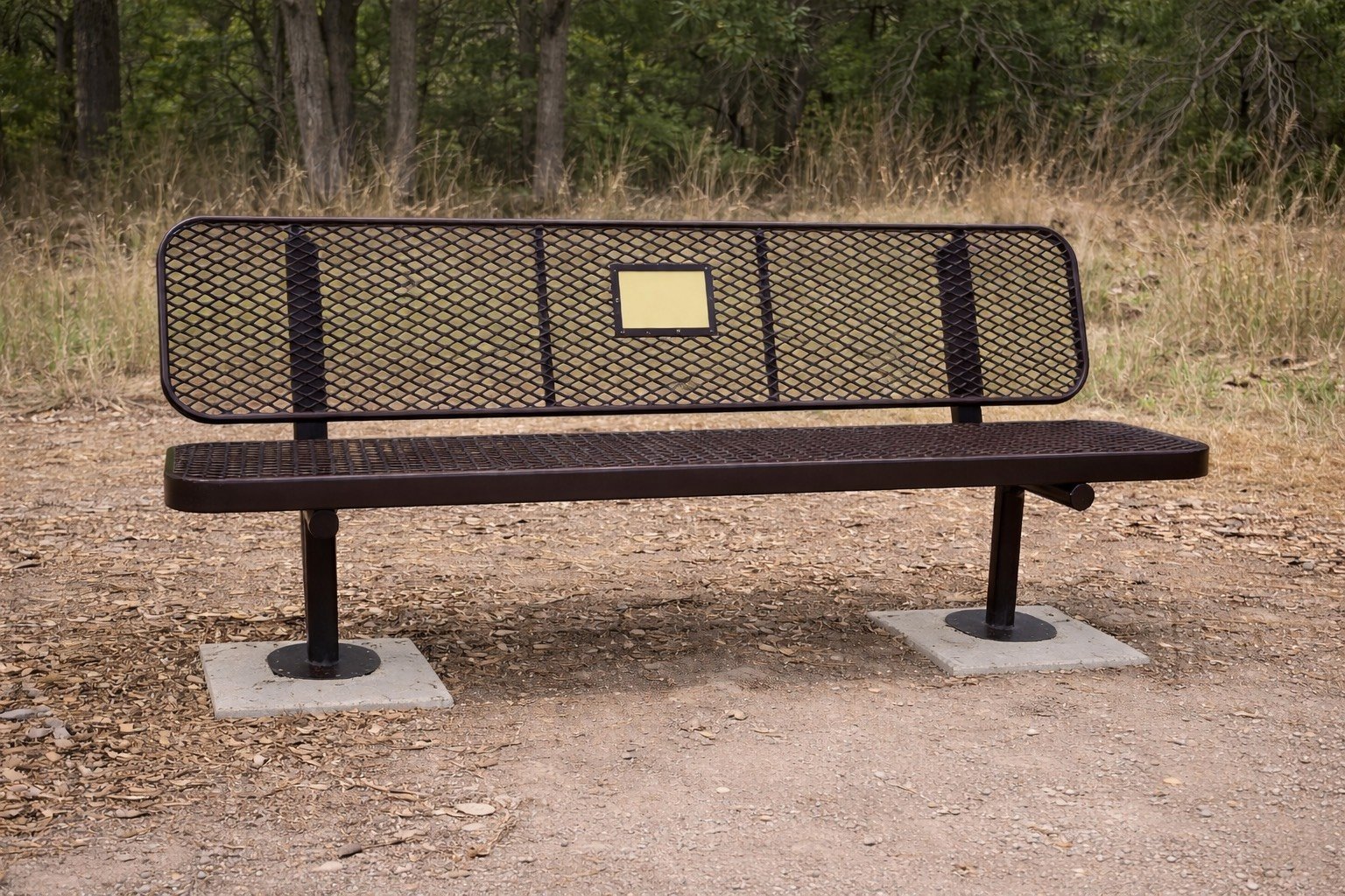 park bench along a trail