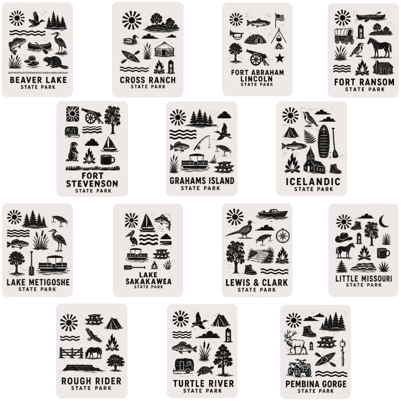 Block Print Park Collection Sticker