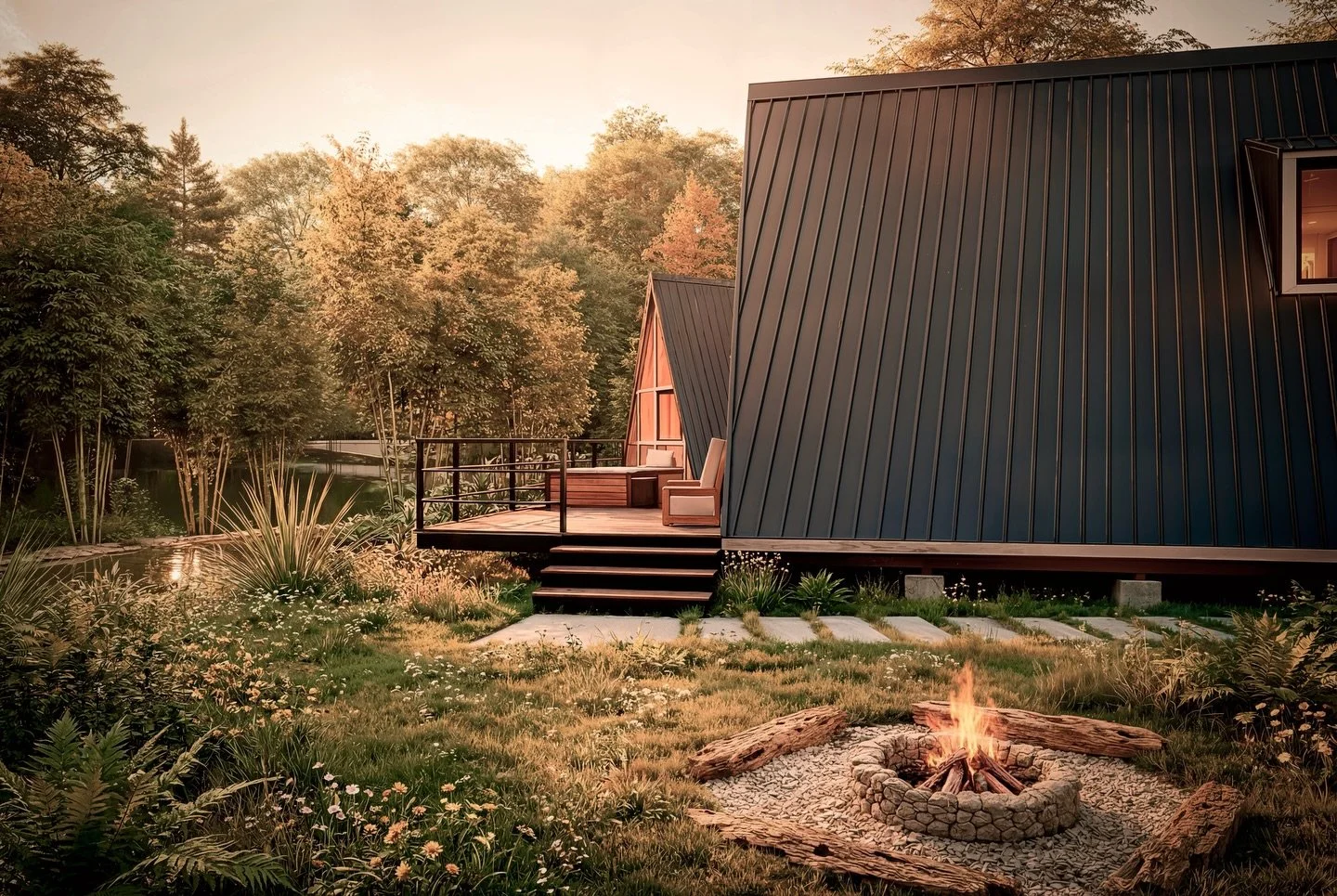 𝘾𝙖𝙨𝙖 43 𝙚𝙣 𝙋𝙖𝙣𝙘𝙚 𝙨𝙚 𝙥𝙤𝙨𝙖 𝙘𝙤𝙣 𝙨𝙪𝙖𝙫𝙞𝙙𝙖𝙙 𝙚𝙣 𝙚𝙡 𝙥𝙖𝙞𝙨𝙖𝙟𝙚, 𝙙𝙚𝙟𝙖𝙣𝙙𝙤 𝙦𝙪𝙚 𝙡𝙖 𝙣𝙖𝙩𝙪𝙧𝙖𝙡𝙚𝙯𝙖 𝙢𝙖𝙧𝙦𝙪𝙚 𝙚𝙡 𝙧𝙞𝙩𝙢𝙤.

Espacios para reunirse sin prisa, una huerta que conecta con lo esencial, la ca