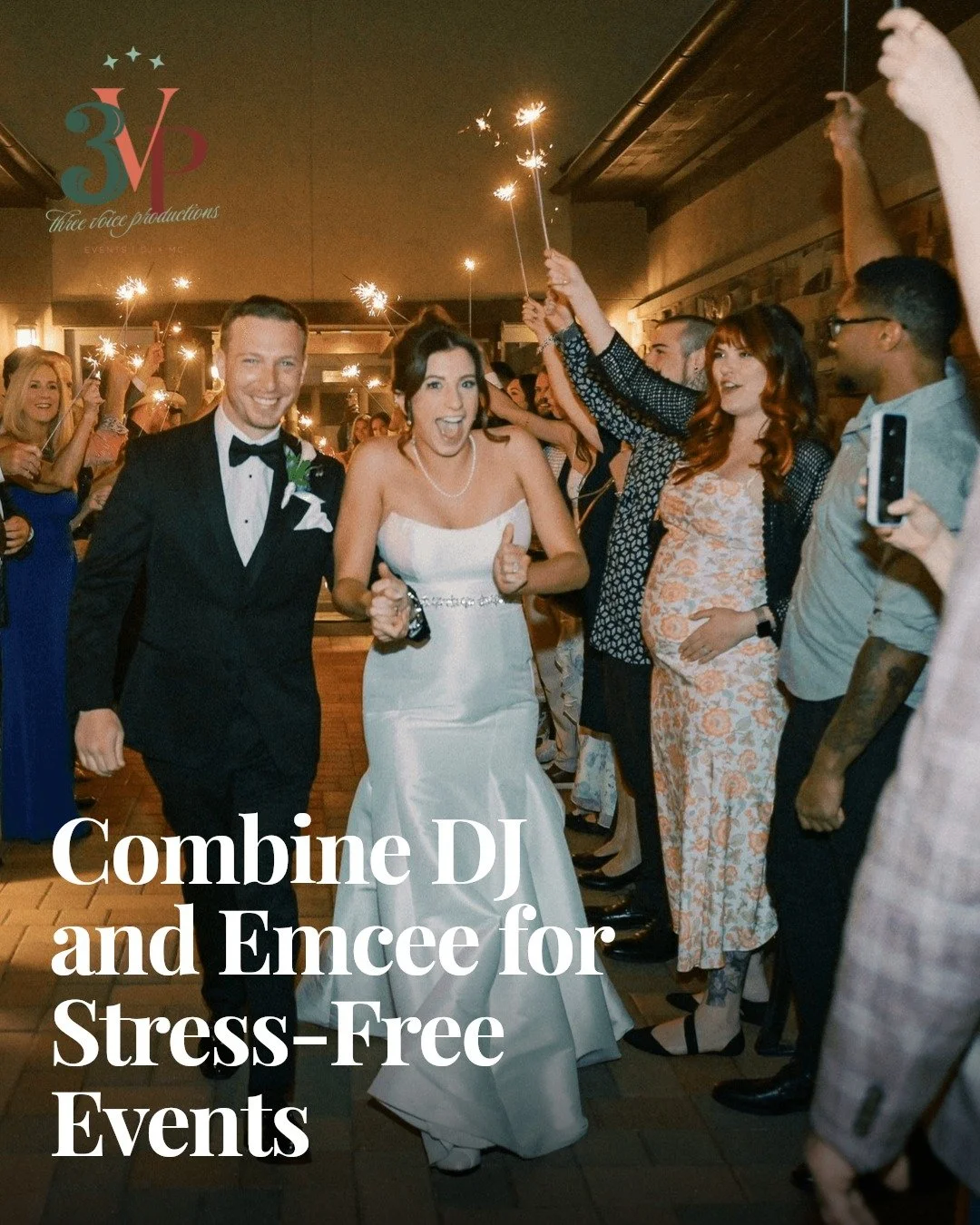 The secret to stress-free event planning? Combine DJ and emcee services into one unified experience.

With over 30 years of expertise, Three Voice Productions doesn't just play music &mdash; we set the tone, guide the flow, and keep your guests engag