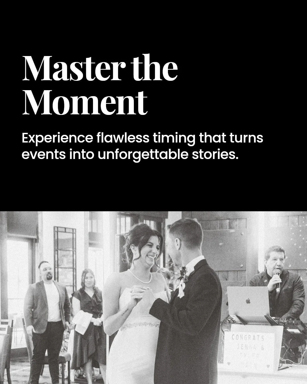 Timing is everything when it comes to unforgettable events.

At Three Voice Productions, we don't just play music &mdash; we orchestrate moments. With over 30 years of experience, Chris Kinsel knows exactly when to raise the energy and when to create