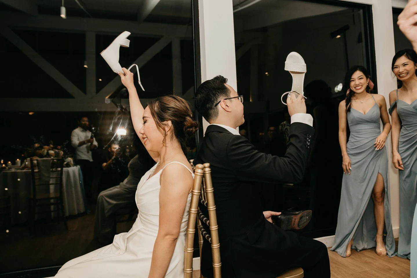 Half of my job is to be an emcee.  Wedding games are a fun way to celebrate the new couple and give the audience a few laughs, too! This simple and easy game involves nothing more than the bride, the groom, and their shoes.  Ask for details!

#dallas