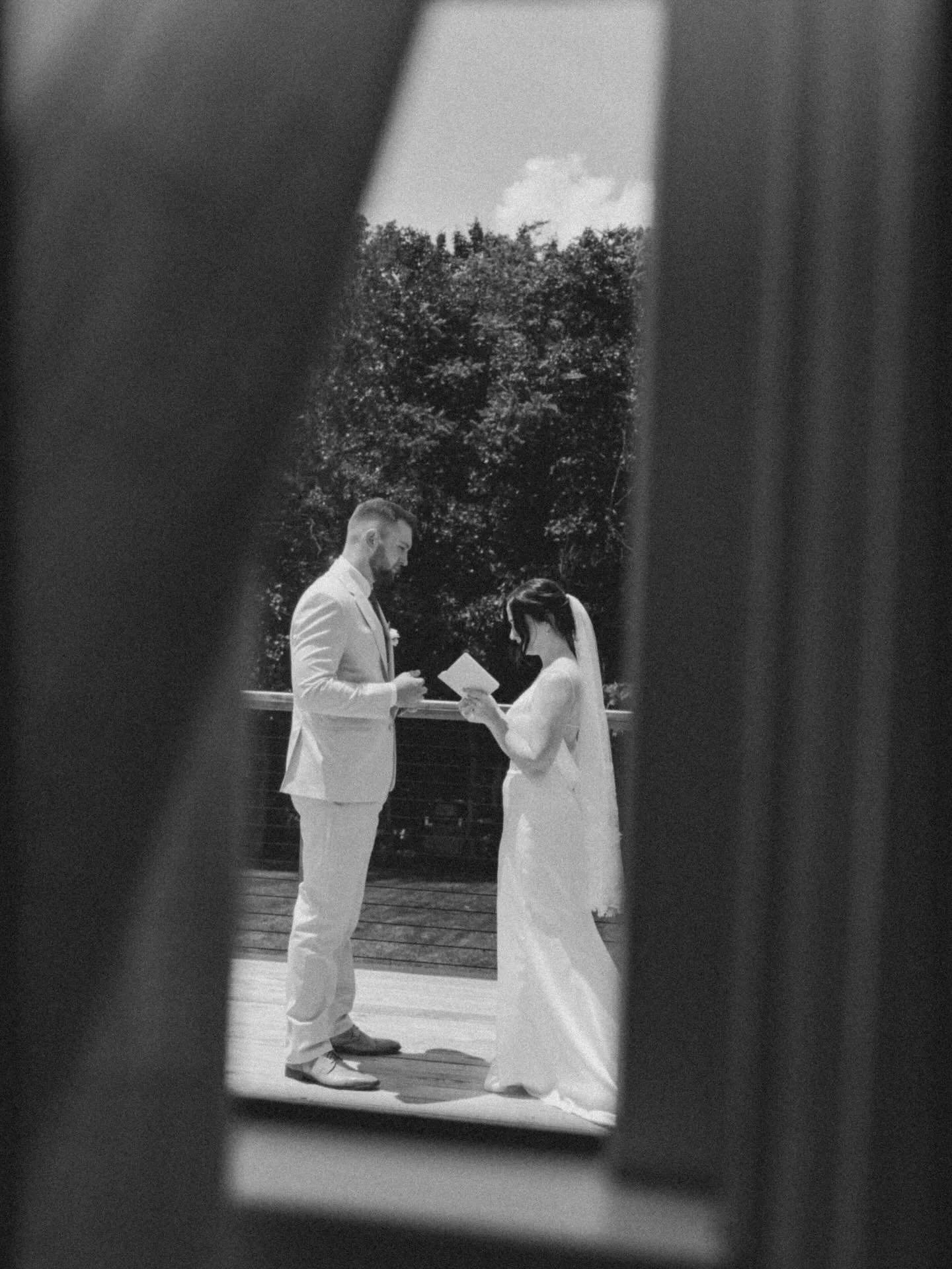 First looks and private vows. 🤍