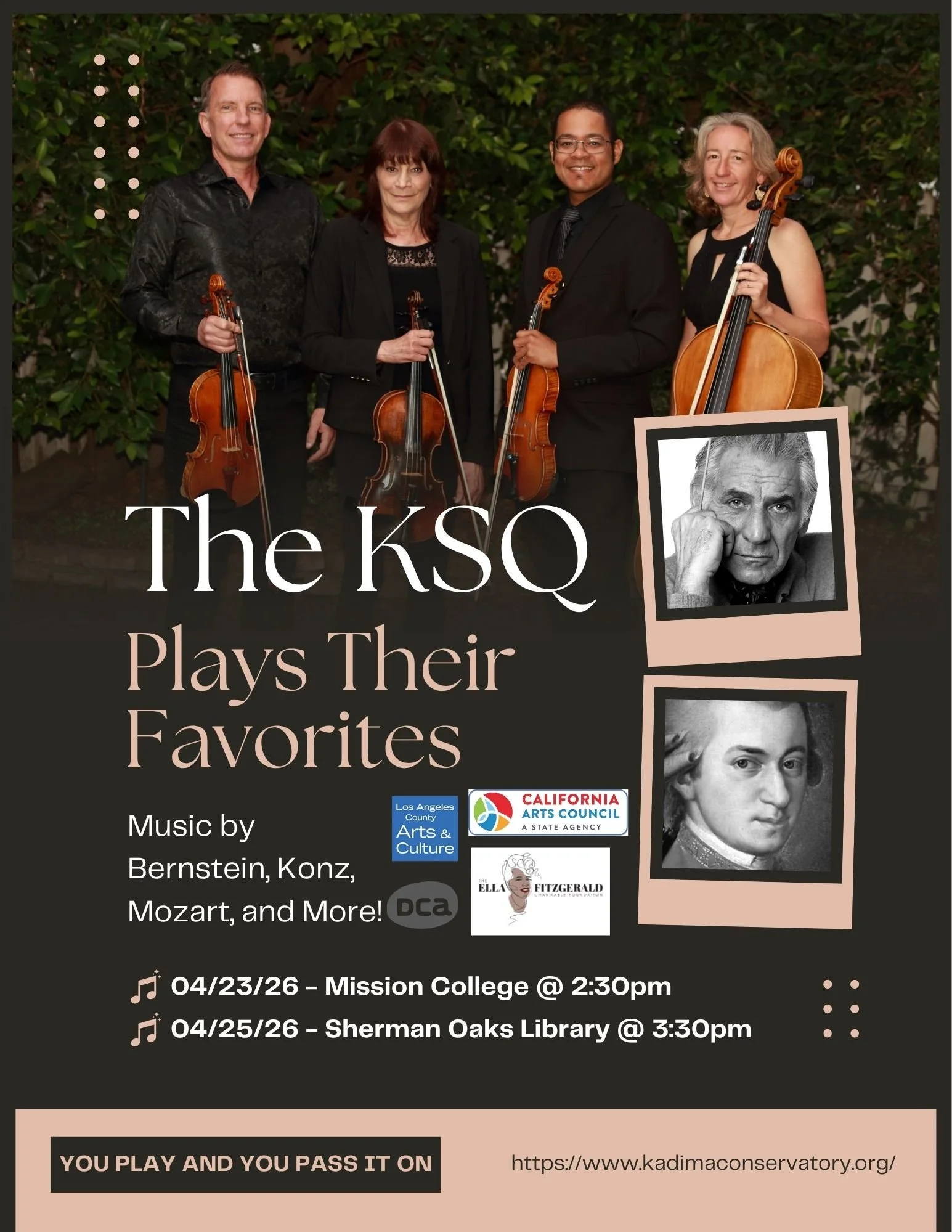 The KSQ Plays Their Favorites - pictures of Bernstein and Mozart