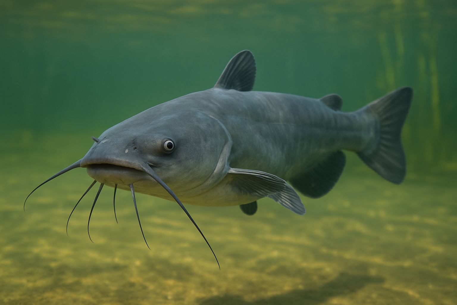 Catfish swimming underwater