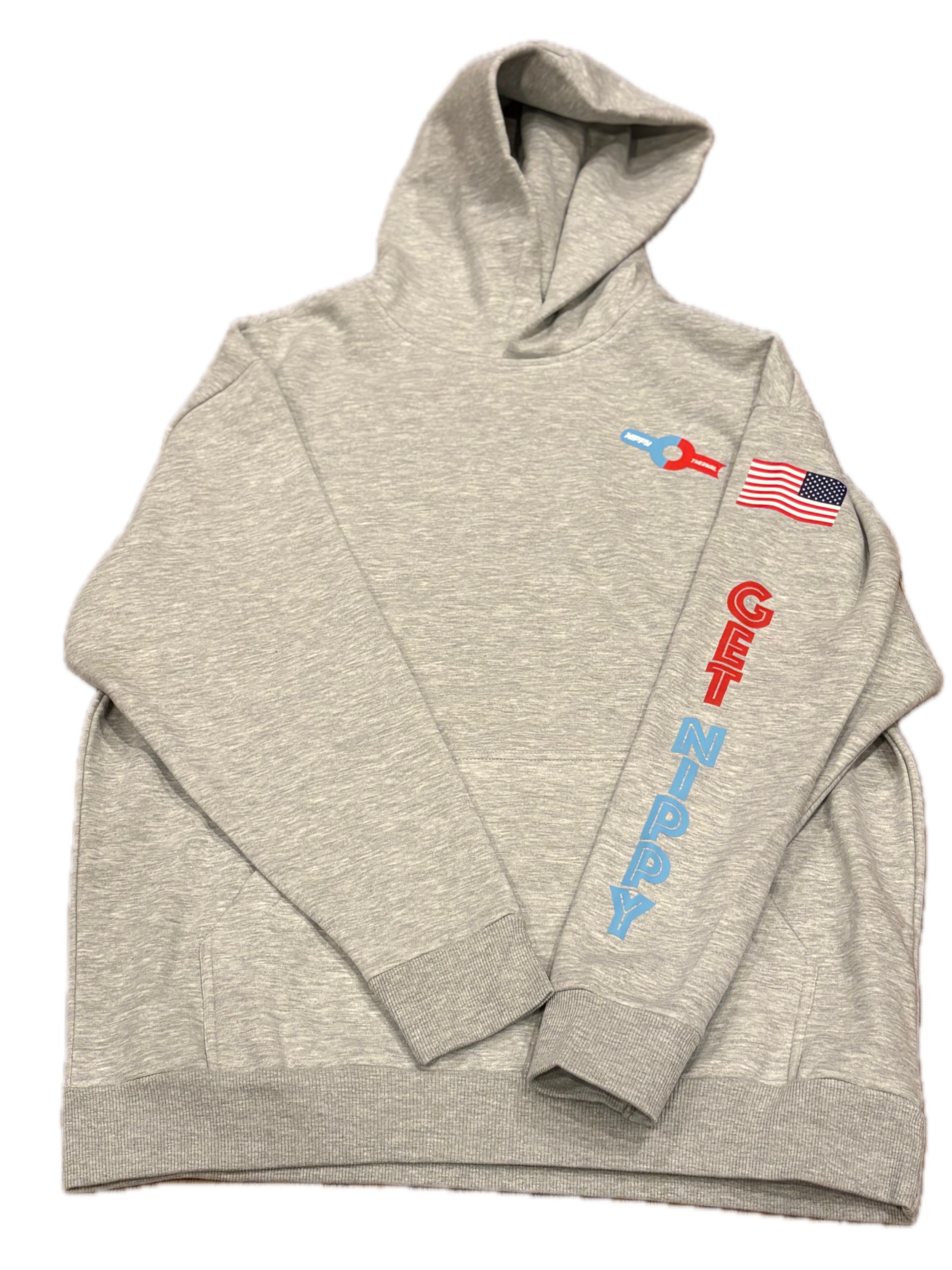 Gray Heavyweight Hoodie | Nippy Thermal™ Get Nippy Sleeve