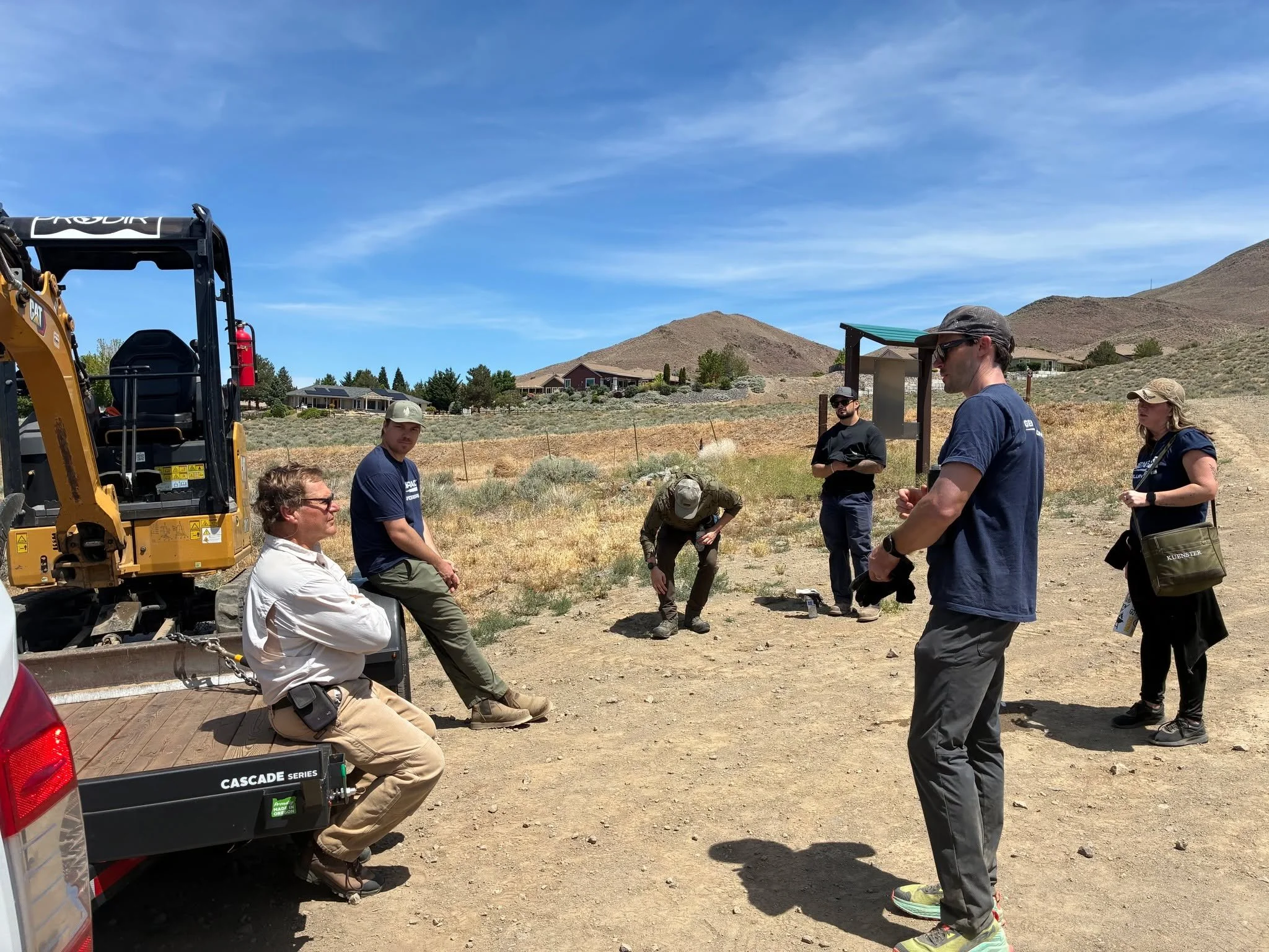 The BLTS had eight volunteers along with Christina Thayer, the County Trail Coordinator for @washoeparks, out at Hidden Valley Park to decommission some user-created trail. We did some basic trail maintenance and rerouting of drainage routes of the t