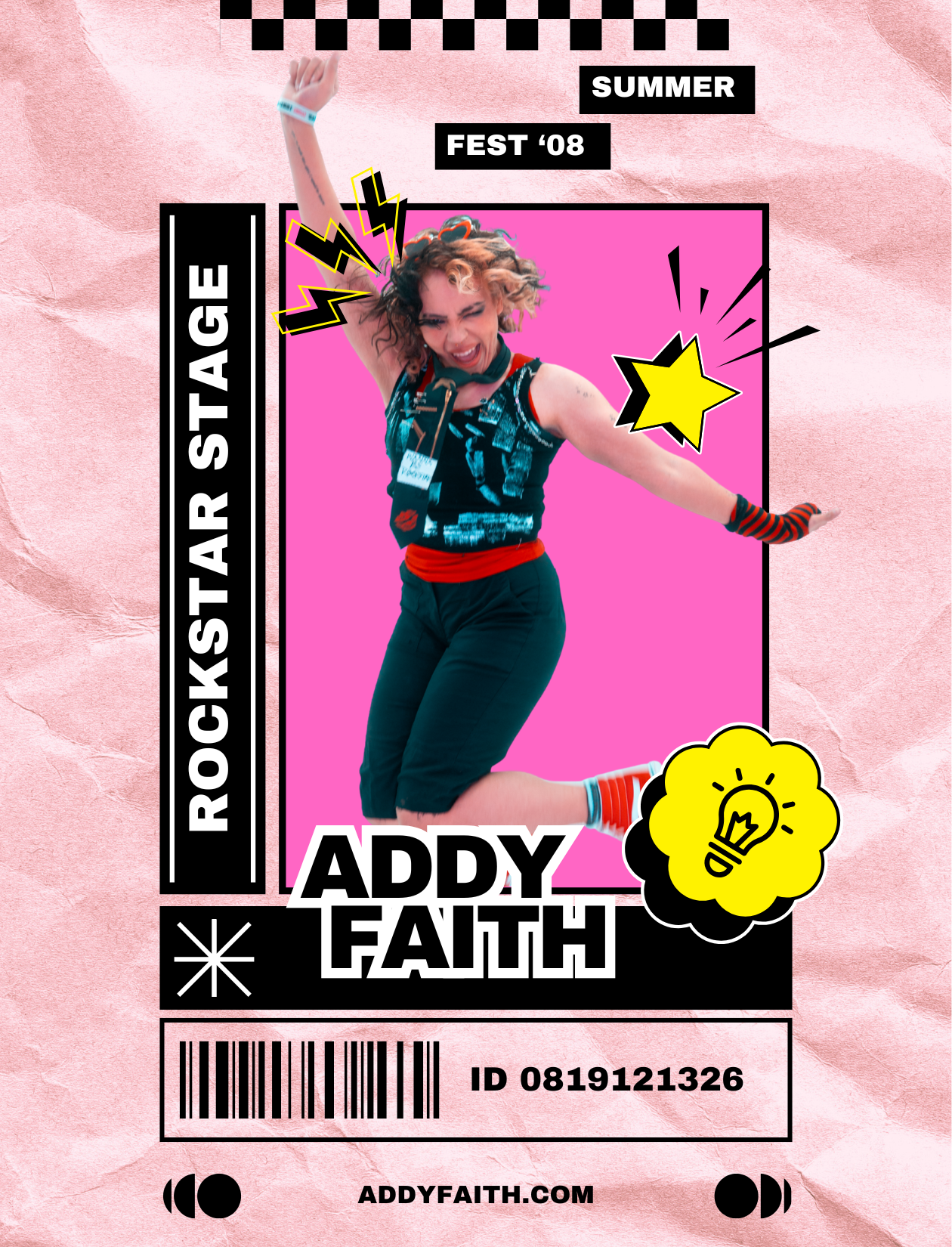 2008 Festival ID Badge- Rockstar